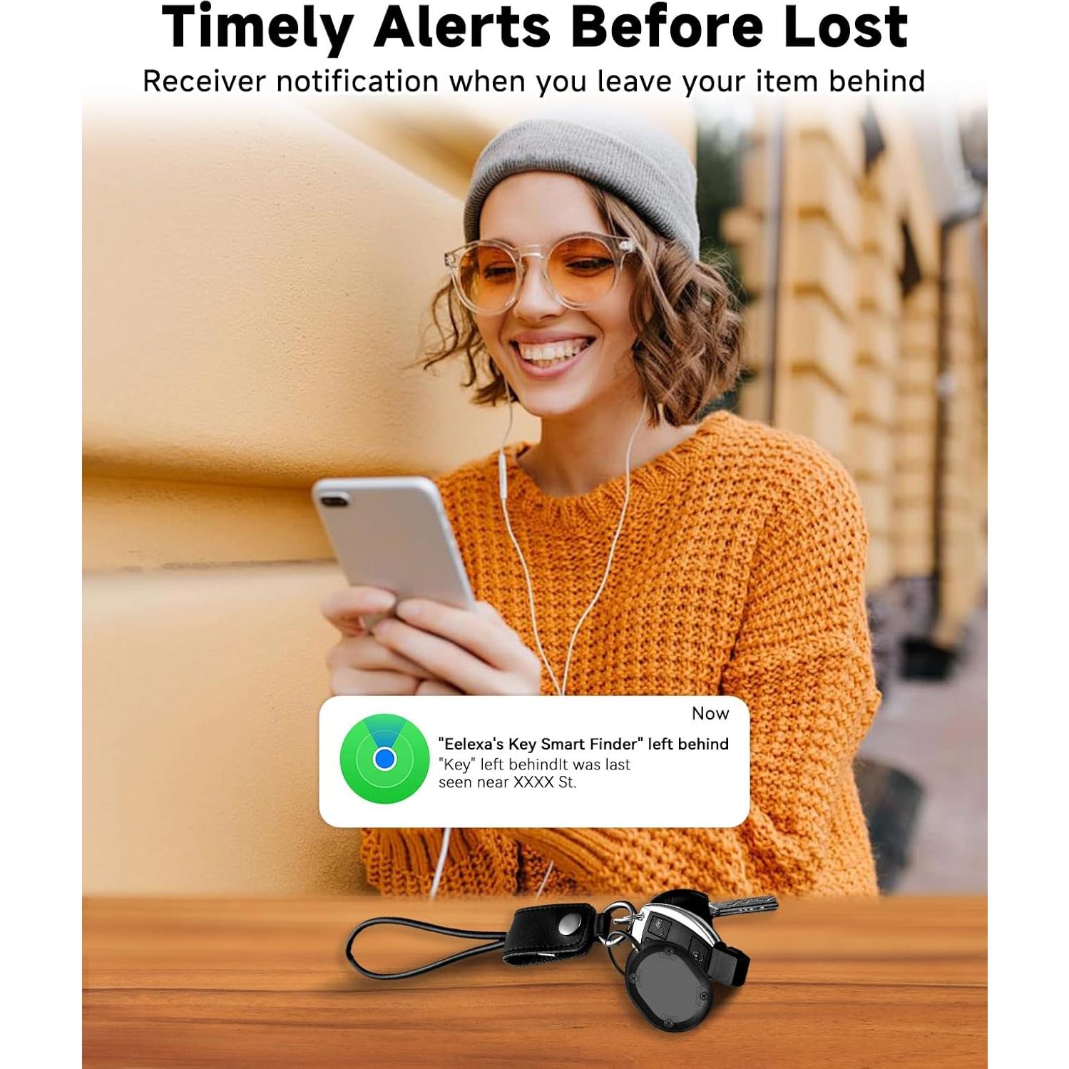 Etiqueta Inteligente Eelexa para Llaves y Equipaje - IP68, 3 Años Batería