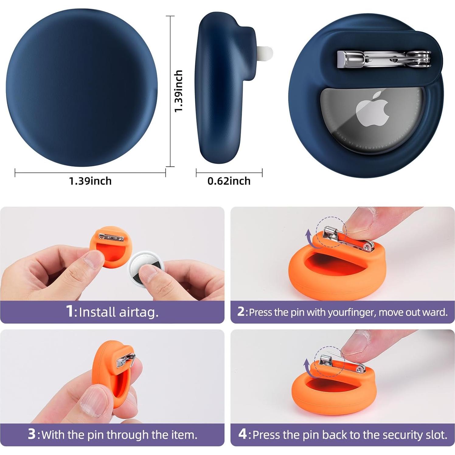 Funda Oculta para AirTag 4 Pack FlyCoco - Silicona Ligera