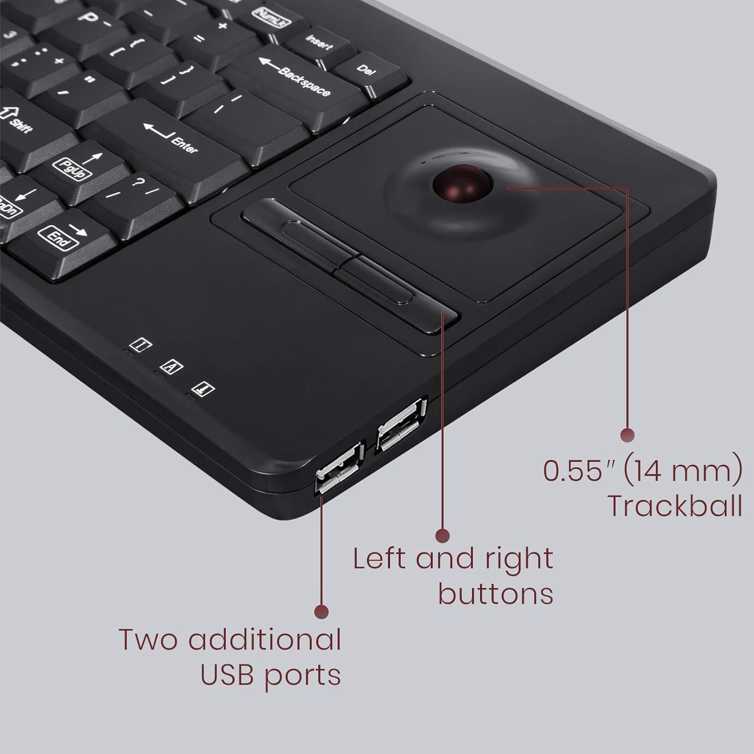 Teclado con Cable Perixx PERIBOARD-514H Plus USB Negro
