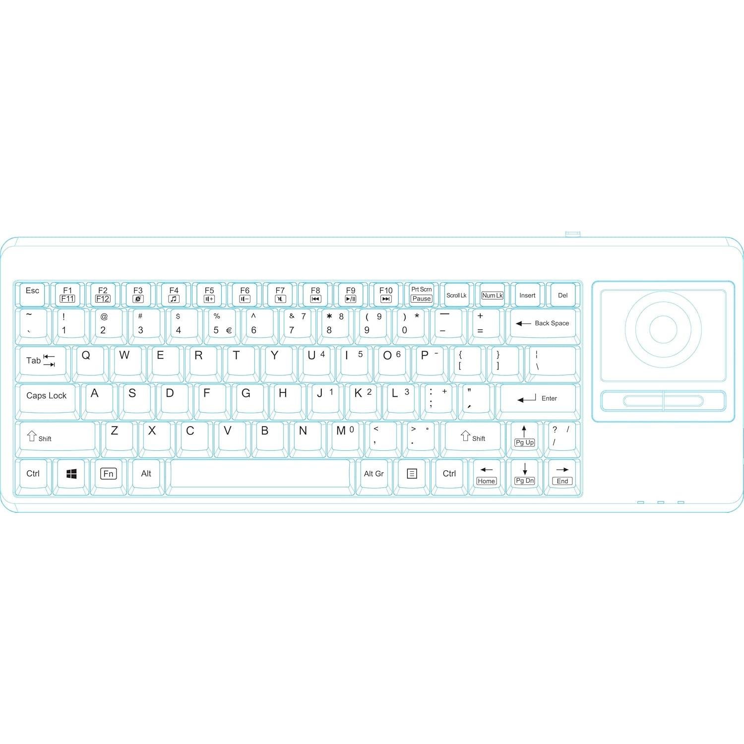 Teclado con Cable Perixx PERIBOARD-514H Plus USB Negro