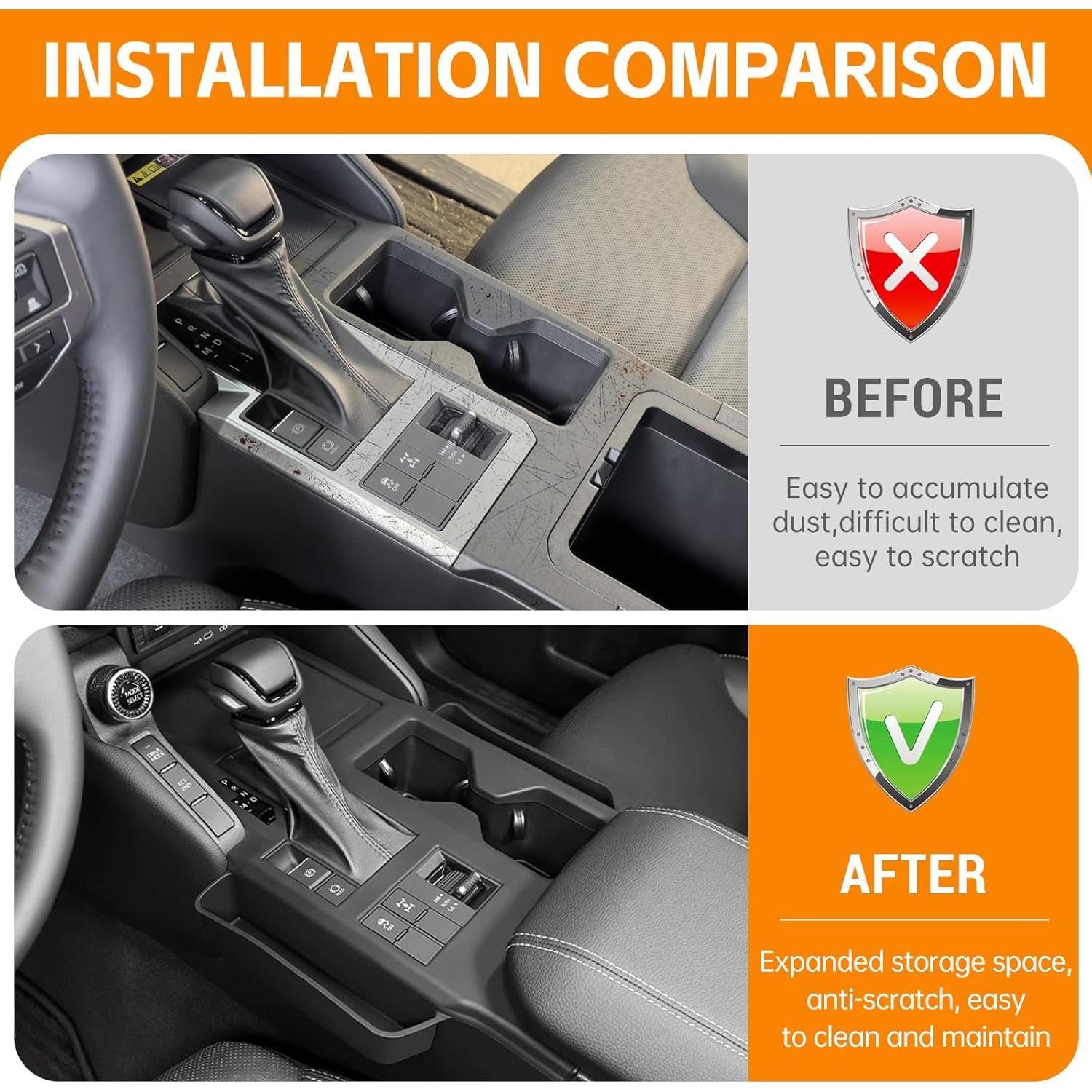 Organizador de Consola Central HUYINPJ para Toyota Land Cruiser 2024-2025