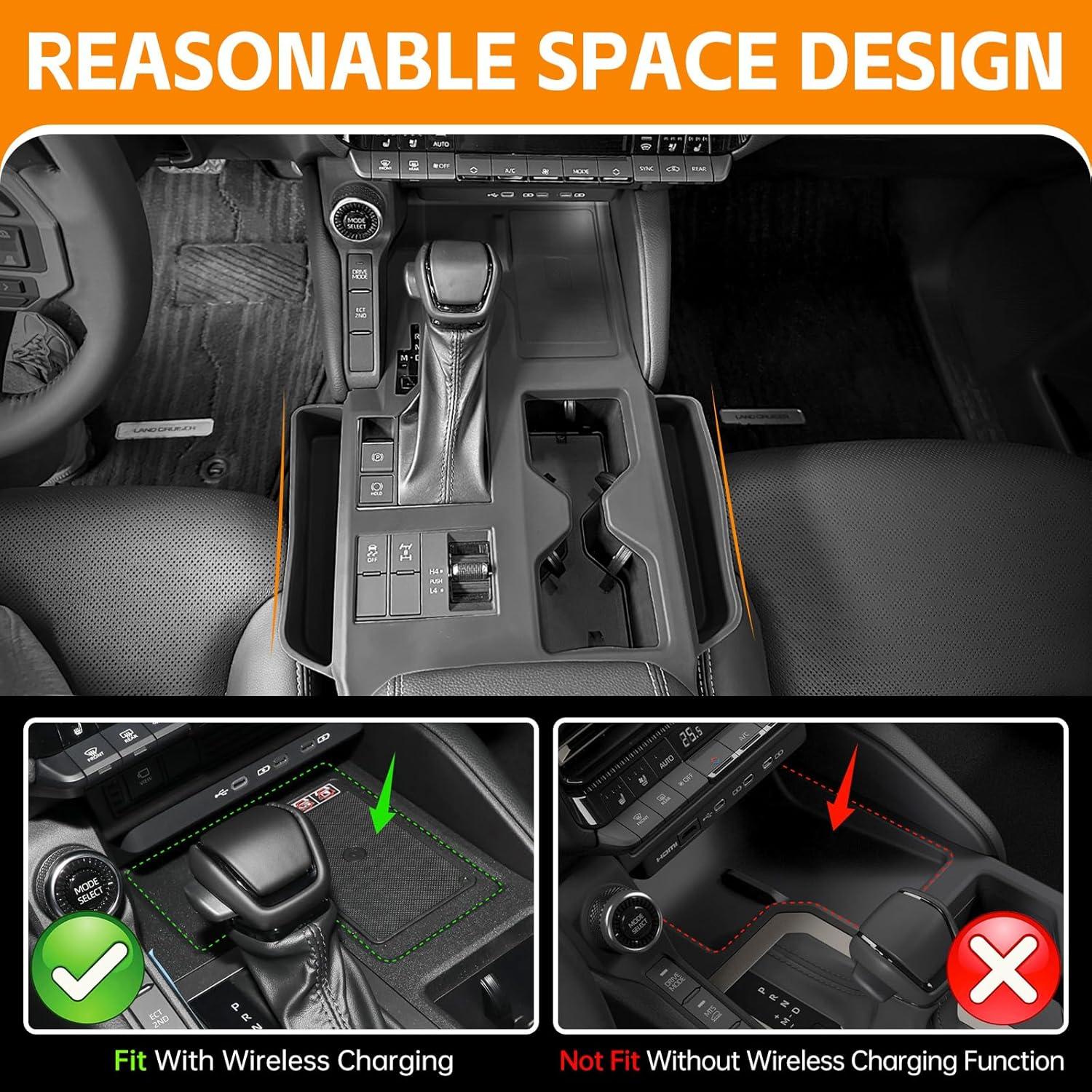 Organizador de Consola Central HUYINPJ para Toyota Land Cruiser 2024-2025