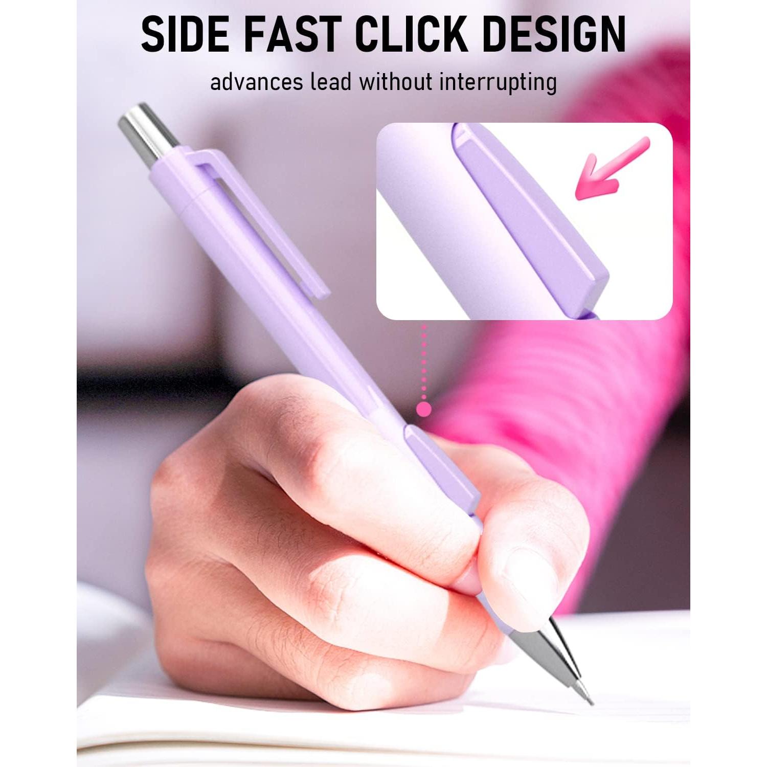 Lápiz Mecánico Nicpro 0.7mm Pastel 4 Pcs con Recargas