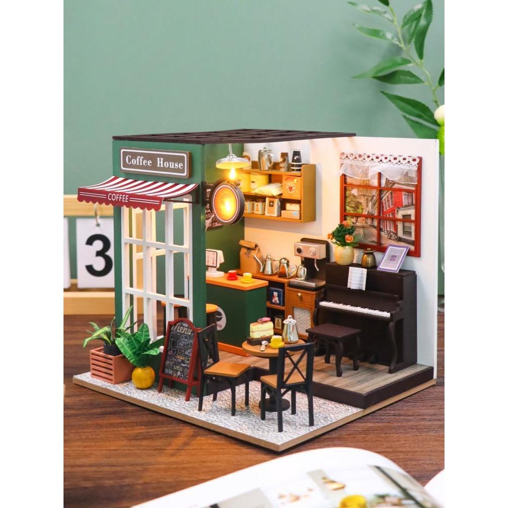 Kit Casa Miniatura DIY PlayOnePlay - Cafetería de Tarde 1.24 kg