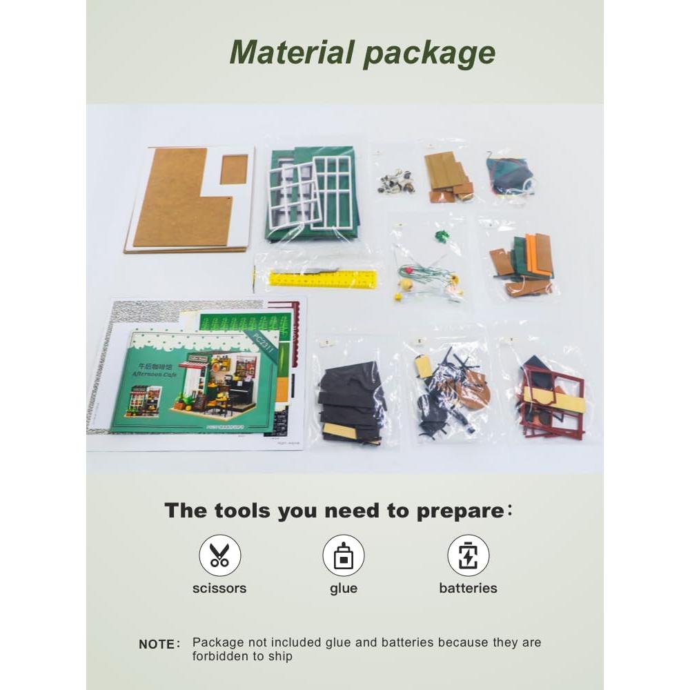 Kit Casa Miniatura DIY PlayOnePlay - Cafetería de Tarde 1.24 kg