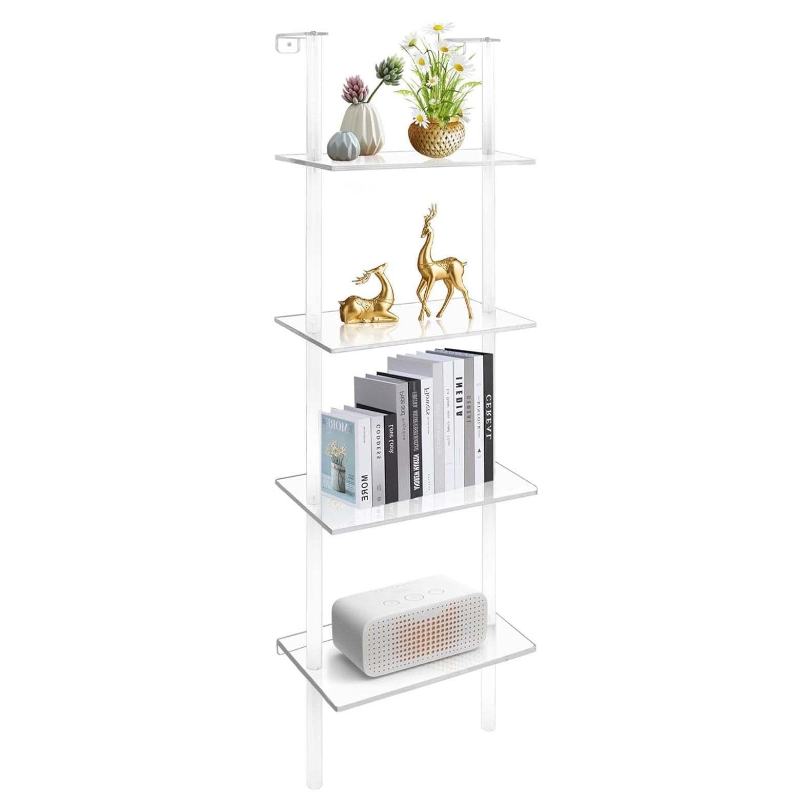 Estantería de Escalera Acrílica Cutora 4 Niveles 185.4 cm