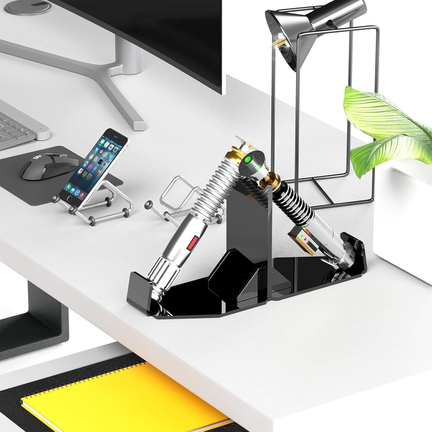 Soporte de Exhibición de Sable de Luz Cosmos Doble Filo Acrílico