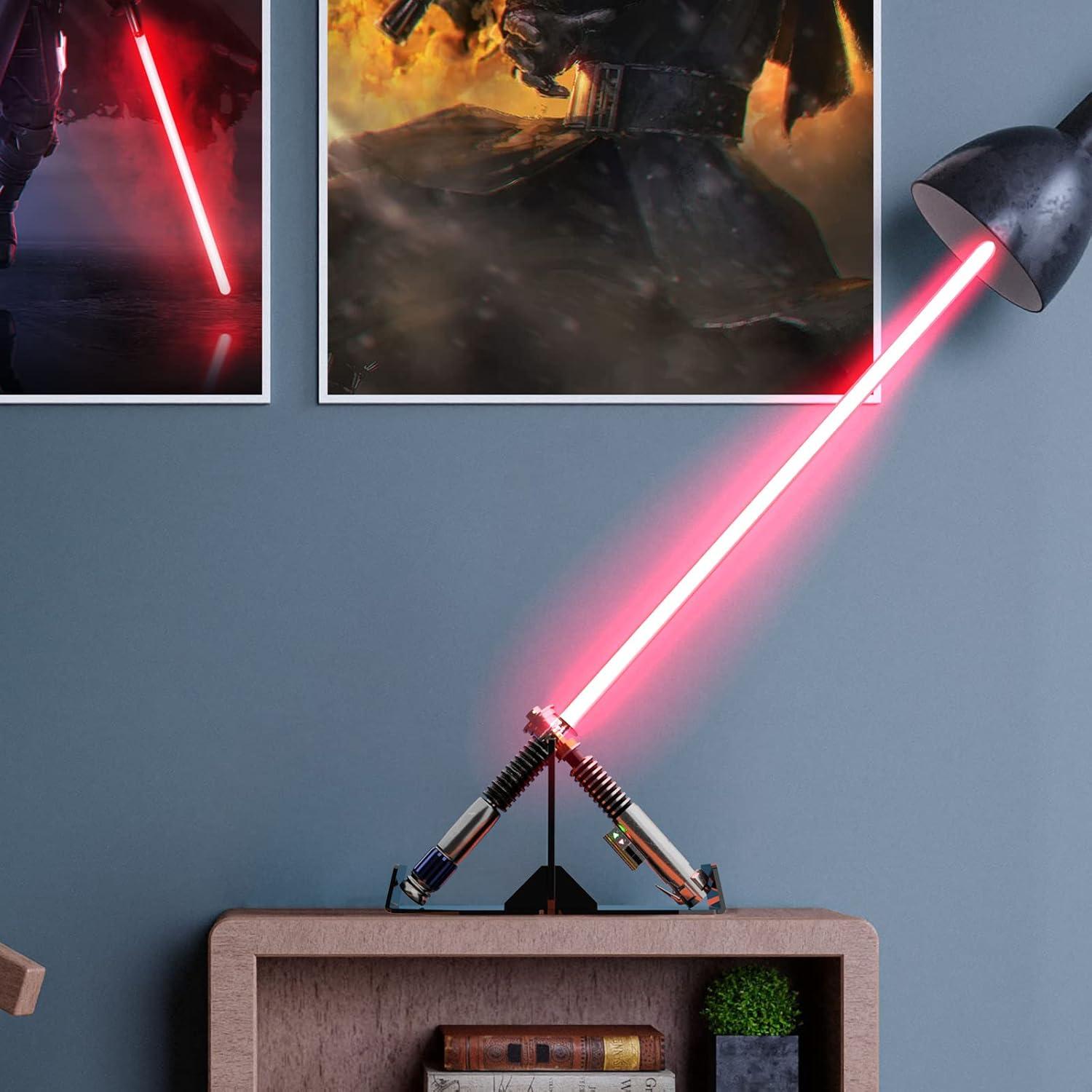 Soporte de Exhibición de Sable de Luz Cosmos Doble Filo Acrílico