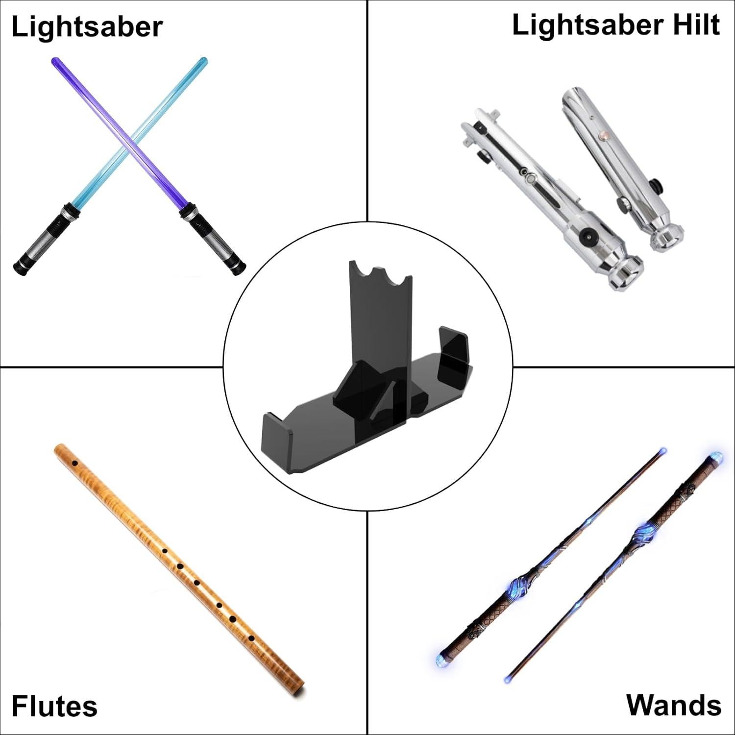 Soporte de Exhibición de Sable de Luz Cosmos Doble Filo Acrílico