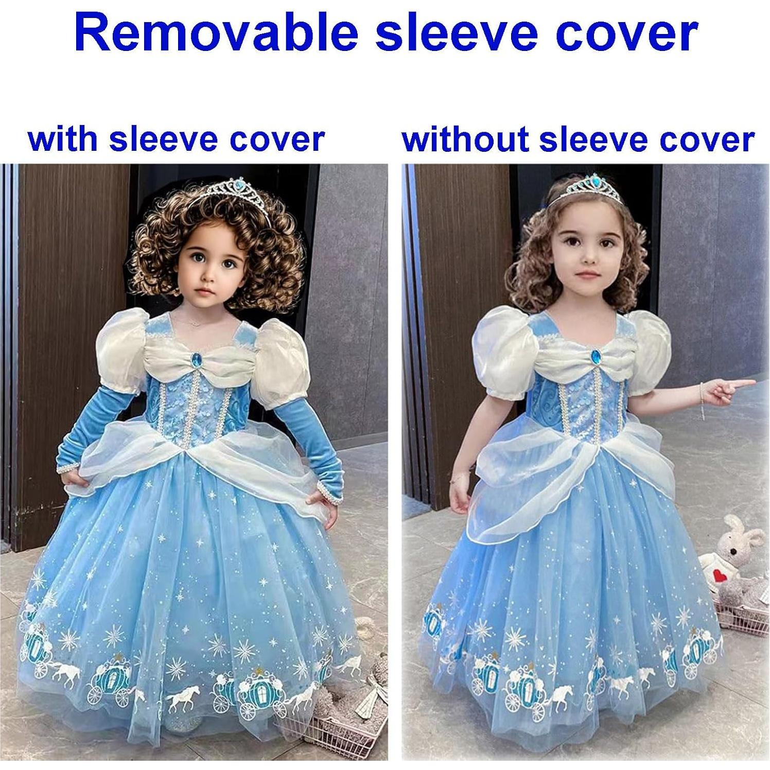 Disfraz de Princesa Azul para Niñas 3-8 Años con Accesorios