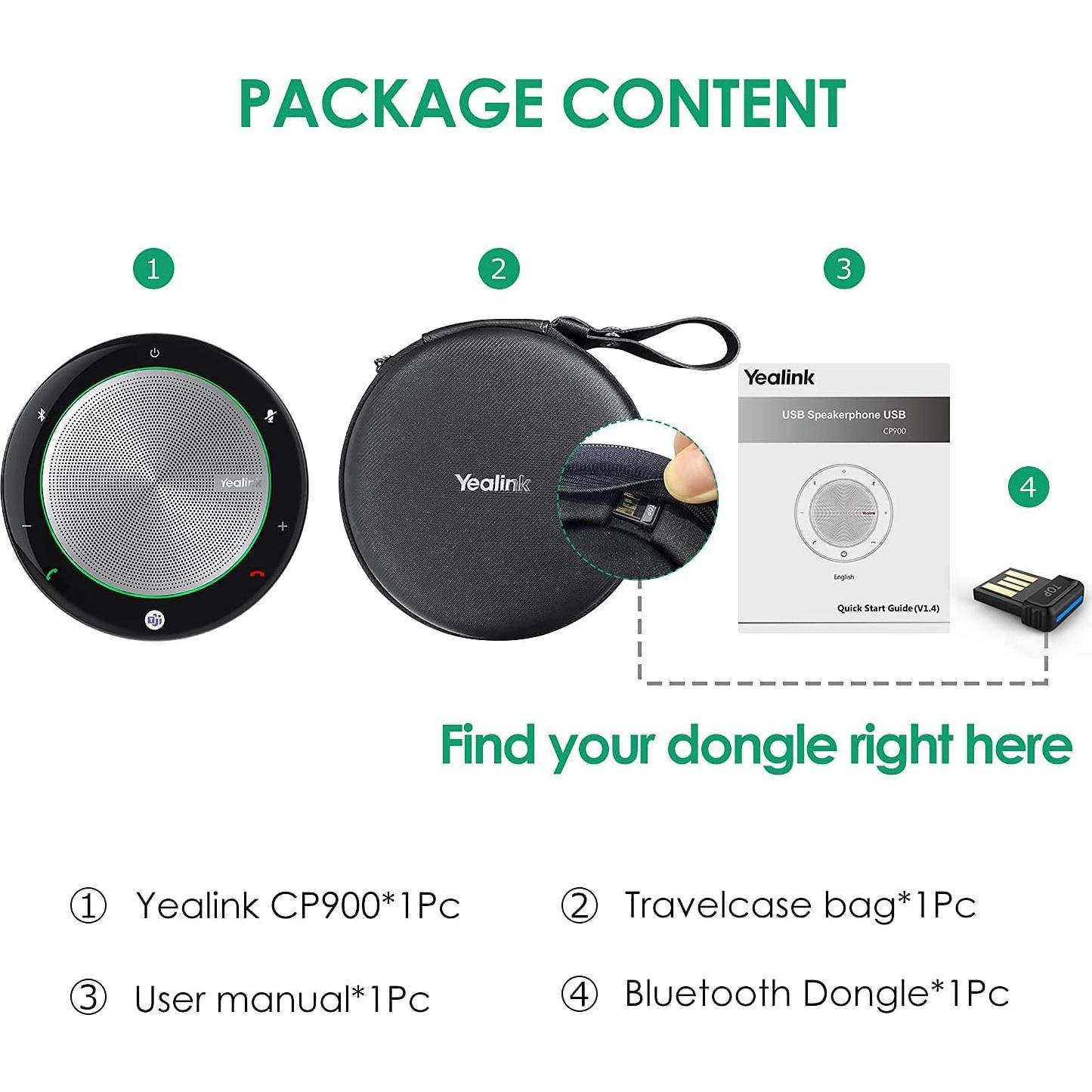 Altavoz Bluetooth Yealink CP900 Conferencia 360° USB