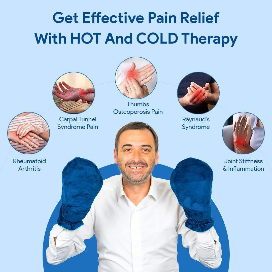 Guantes Calentadores de Manos LEONNS Marino para Artritis