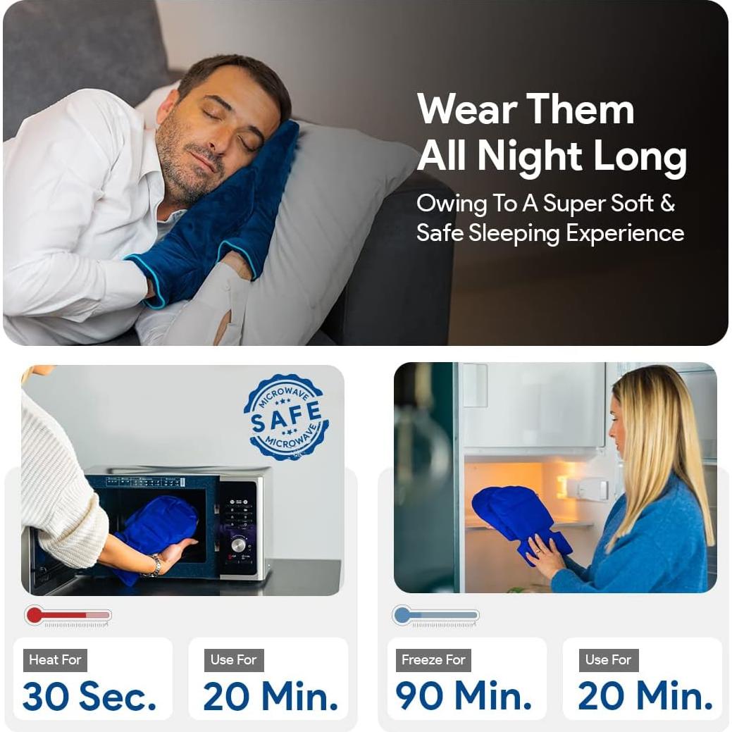 Guantes Calentadores de Manos LEONNS Marino para Artritis