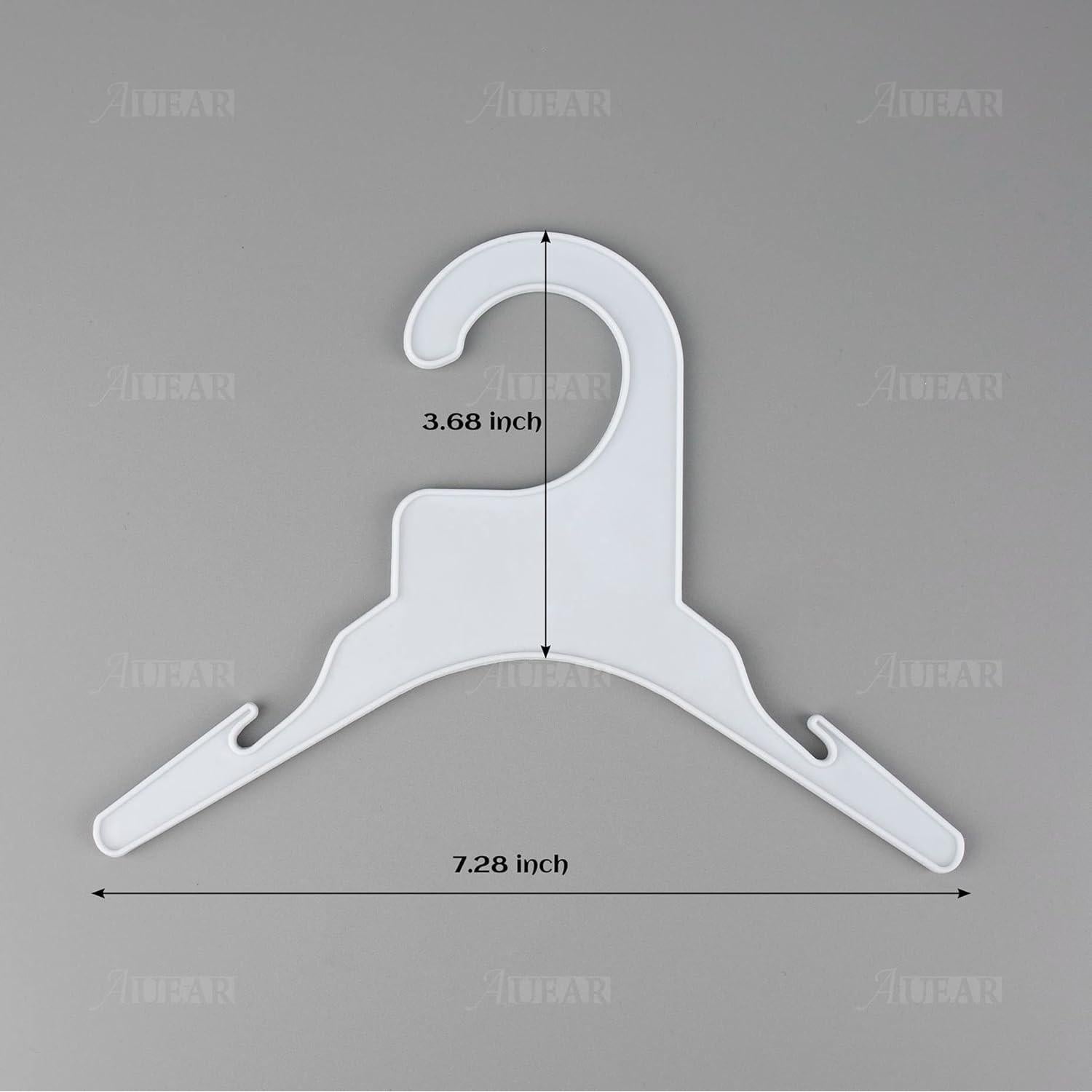 Perchas para Ropa de Mascotas AUEAR - Paquete de 10 Blancas