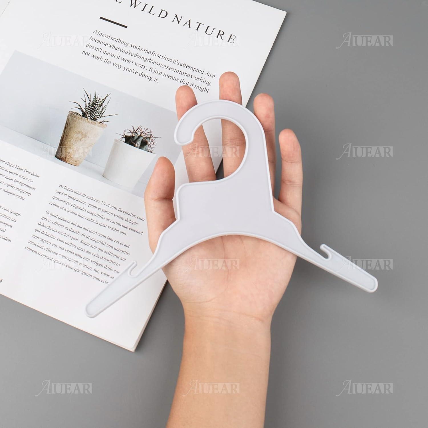 Perchas para Ropa de Mascotas AUEAR - Paquete de 10 Blancas