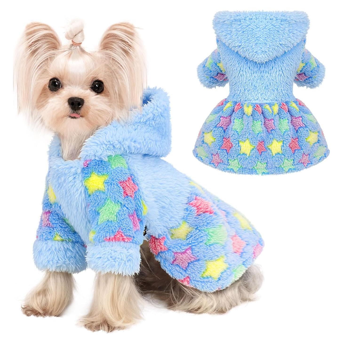 Sudadera para Perros Kosiyi con Capucha Azul Cielo