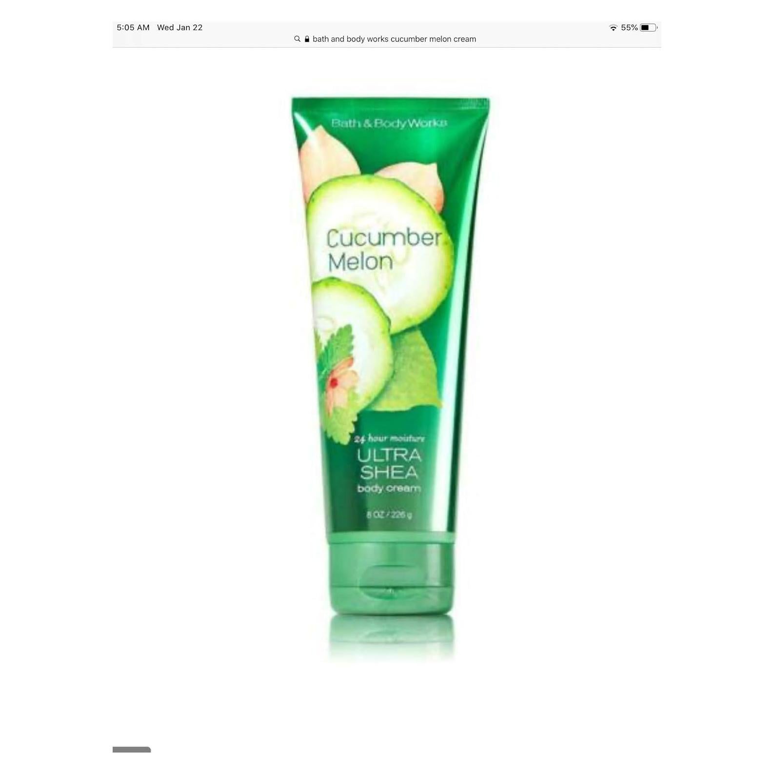 Crema Corporal Ultra Shea Bath & Body Works Melón de Pepino 284 g