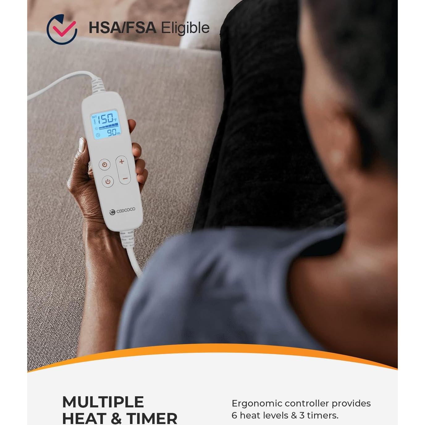 Almohadilla Térmica XL CooCoCo para Cuello y Espalda 6 Niveles