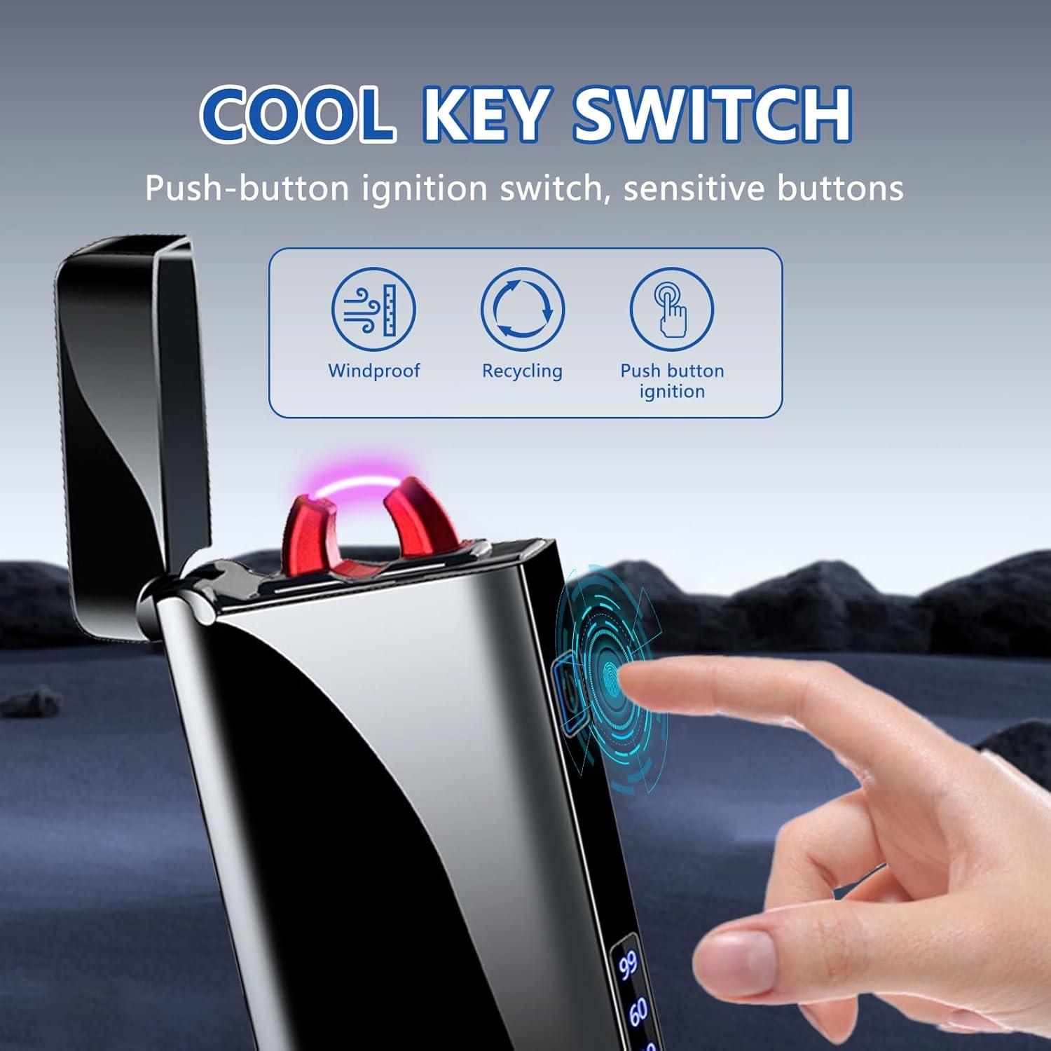 Encendedor Eléctrico Plasma GADATOP Recargable a Prueba de Viento