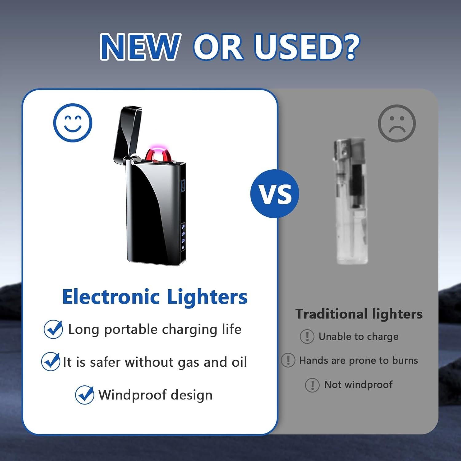 Encendedor Eléctrico Plasma GADATOP Recargable a Prueba de Viento