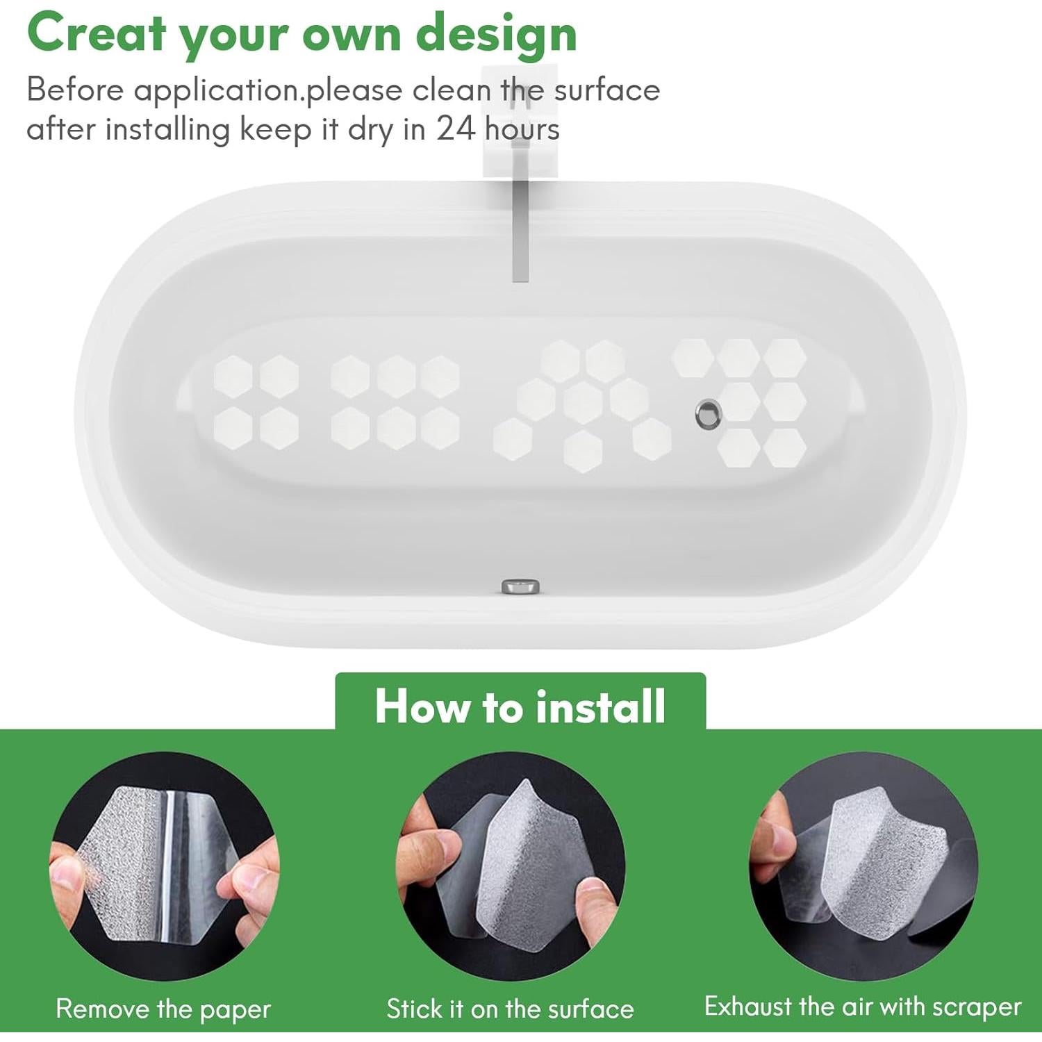 Calcomanías Antideslizantes SLIP TO DASH 36 Piezas para Baño