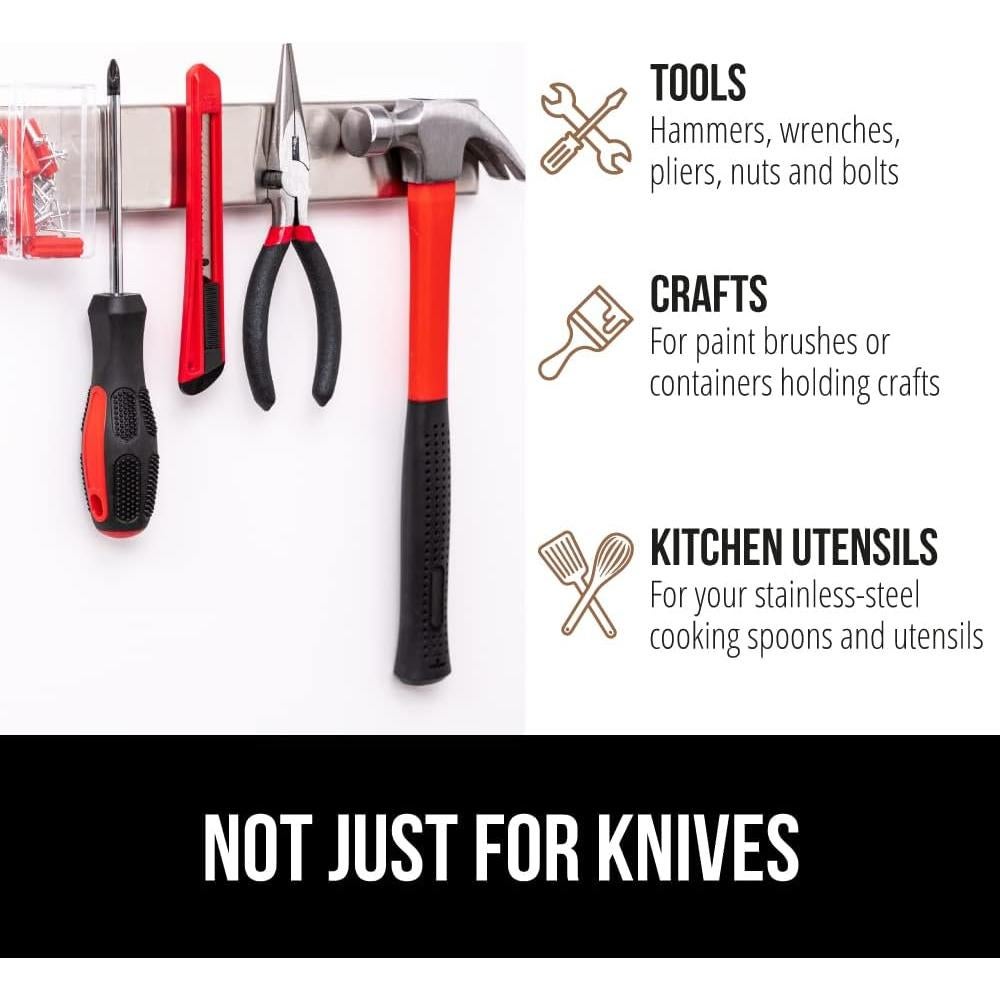 Soporte Magnético para Cuchillos GORILLA GRIP 25,4 cm Acero Inoxidable