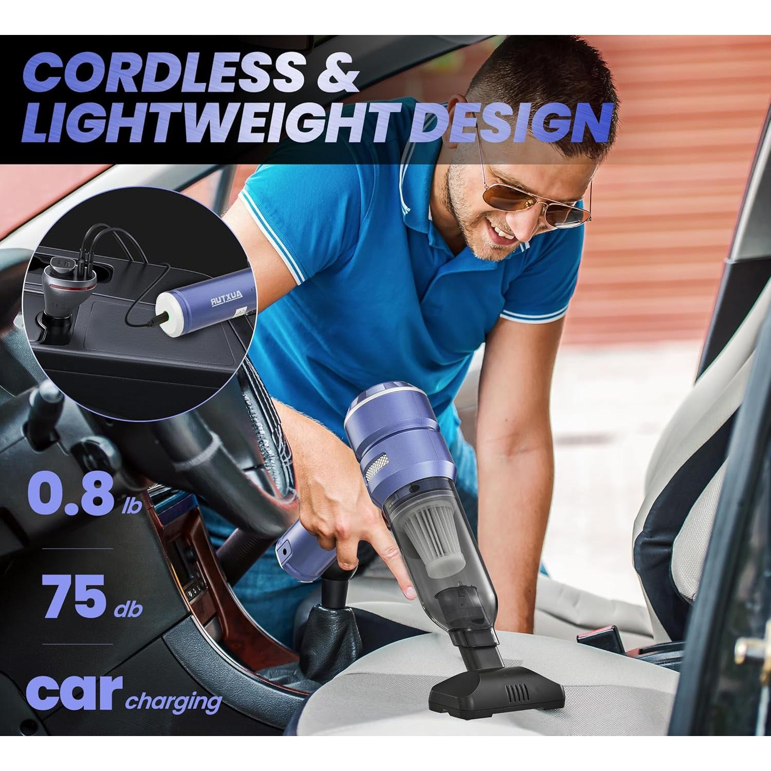 Aspiradora de Mano Inalámbrica AUXTUR 3 en 1 15000PA Gris