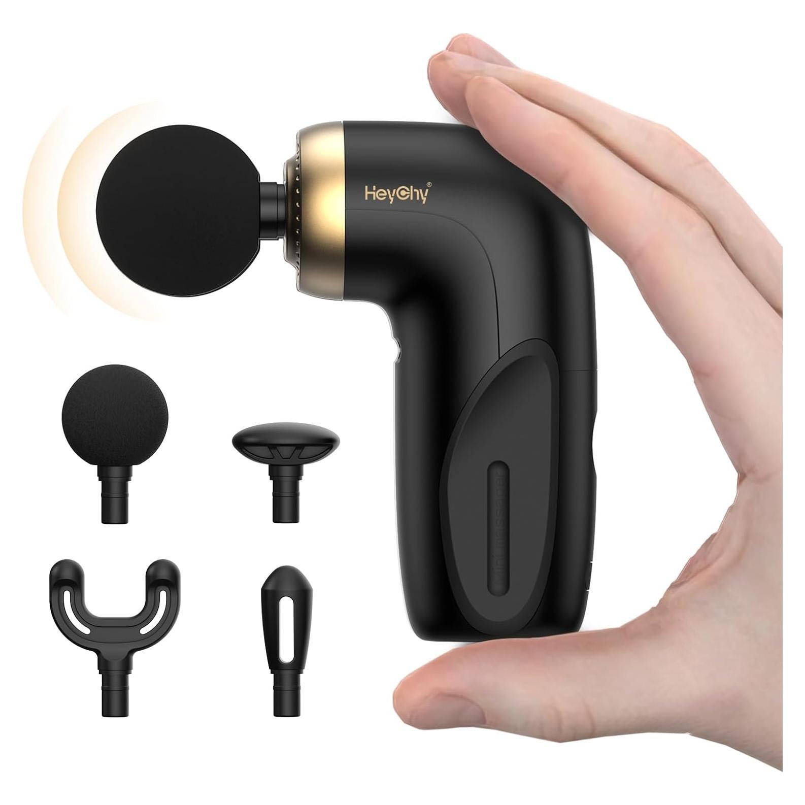 Pistola de Masaje Compacta HEYCHY A1 - Tejidos Profundos, Negro