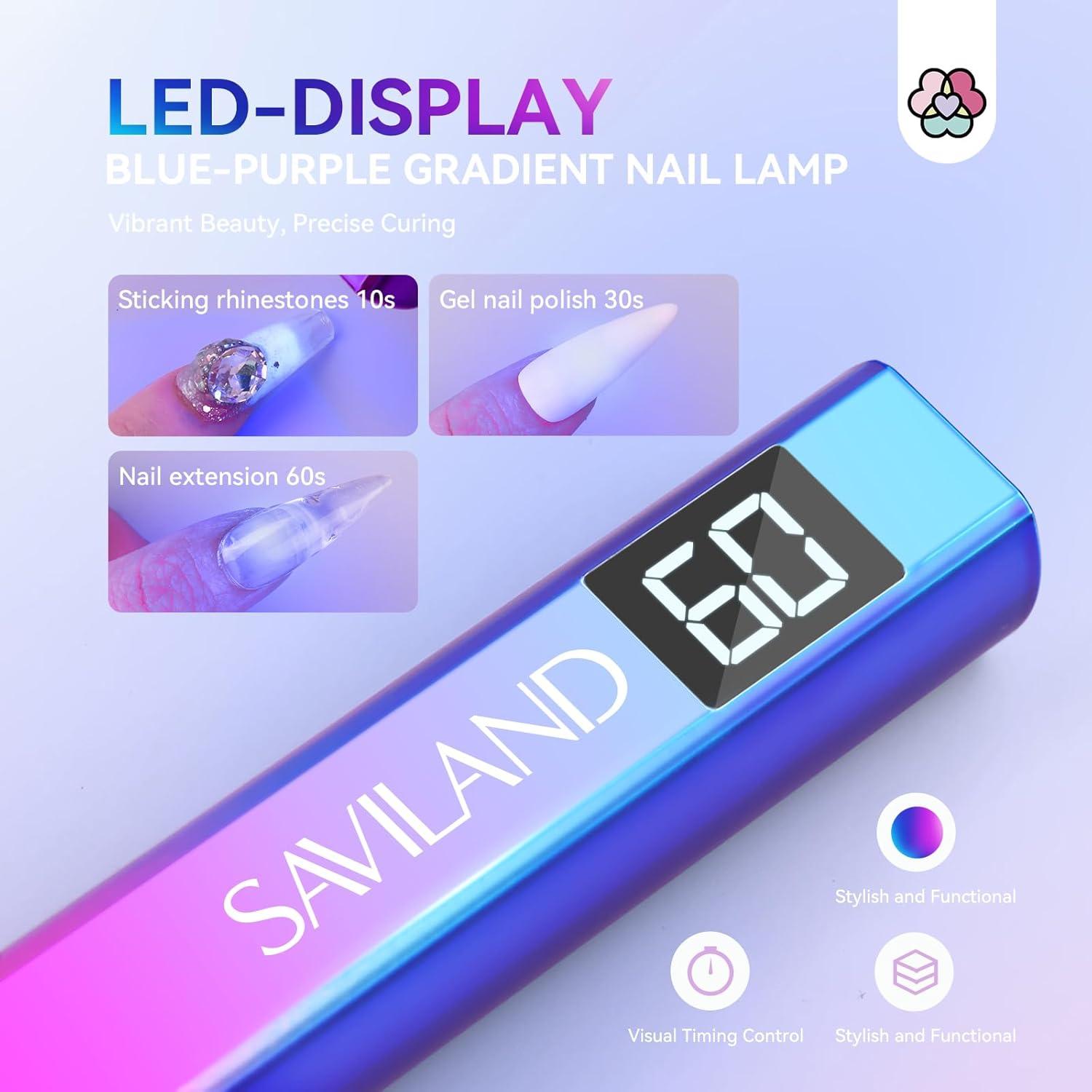 Lámpara UV Saviland 12W Portátil para Uñas de Gel