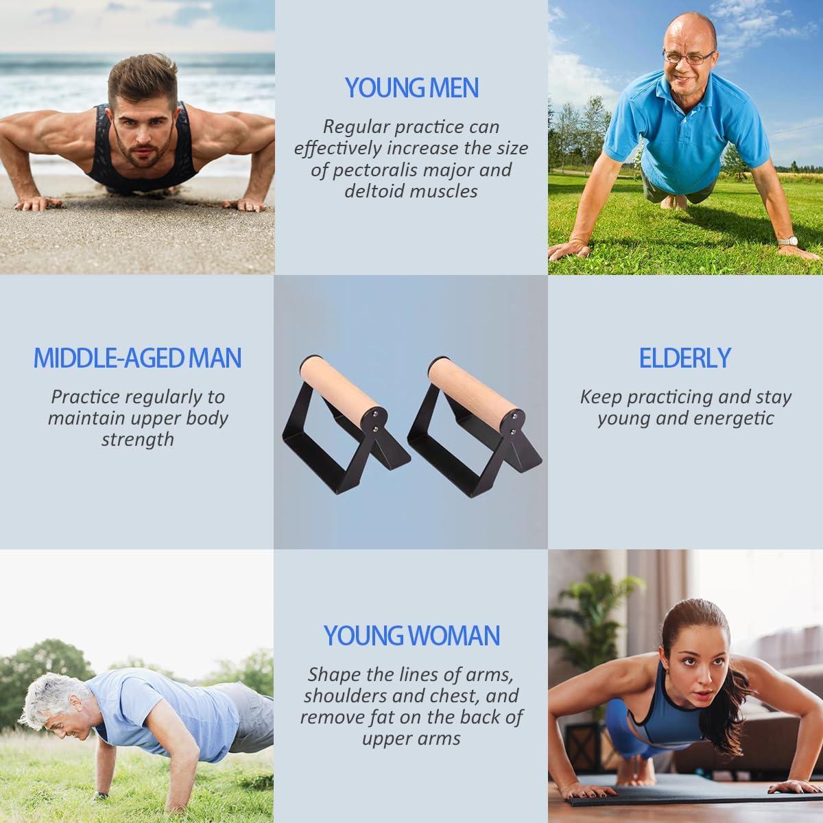 Barras de Flexiones Bounabay de Madera para Fitness 181kg