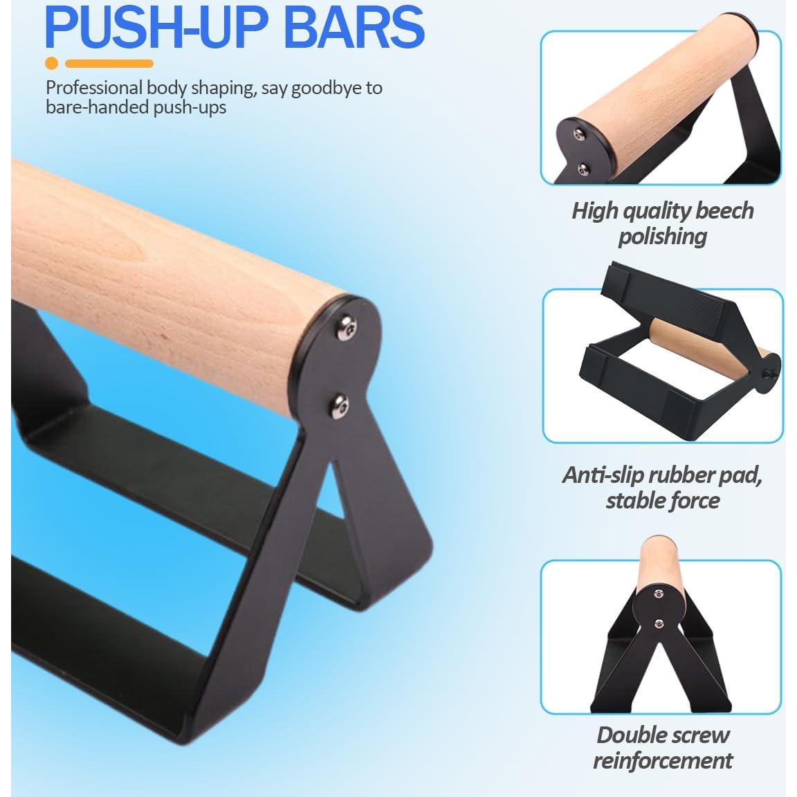 Barras de Flexiones Bounabay de Madera para Fitness 181kg