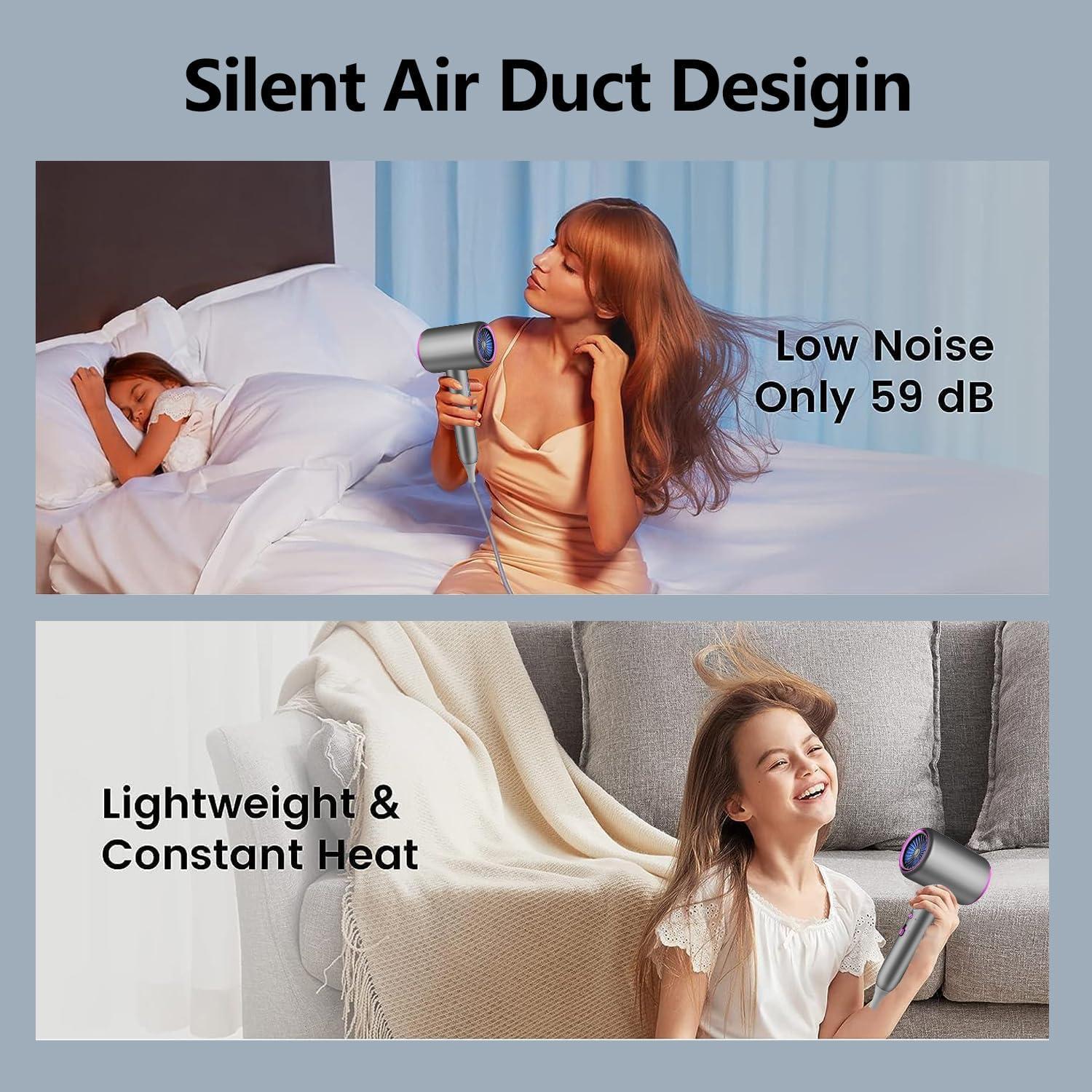 Secador de Pelo Iónico Portátil Starflare 1875W Gris