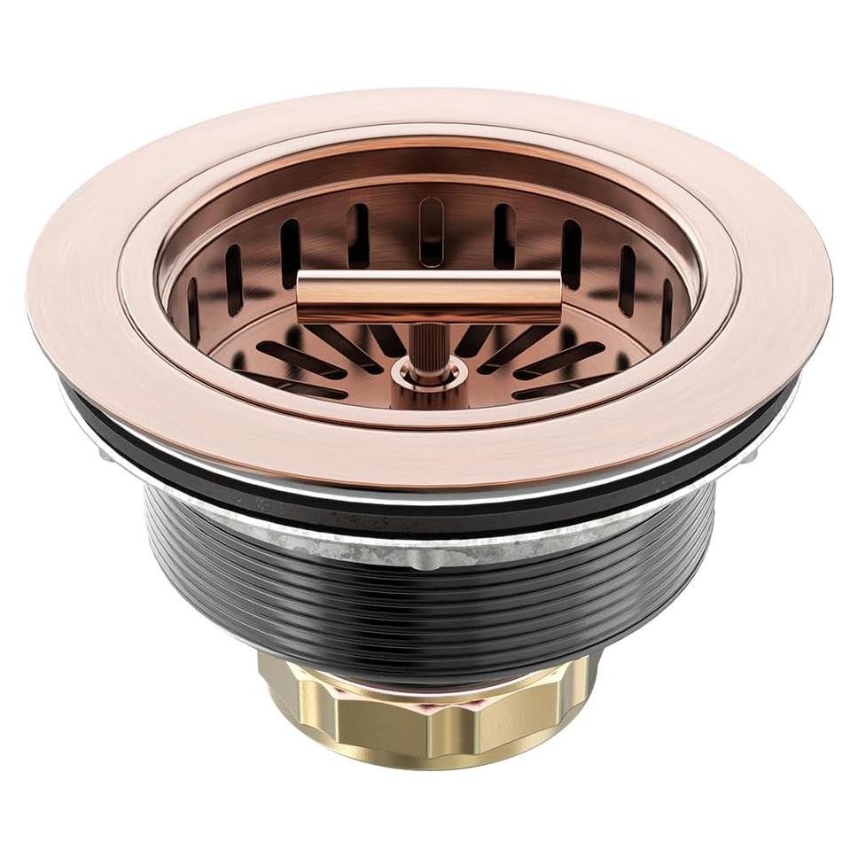 Desagüe de fregadero KONE 3.5" acero inoxidable cobre antiguo