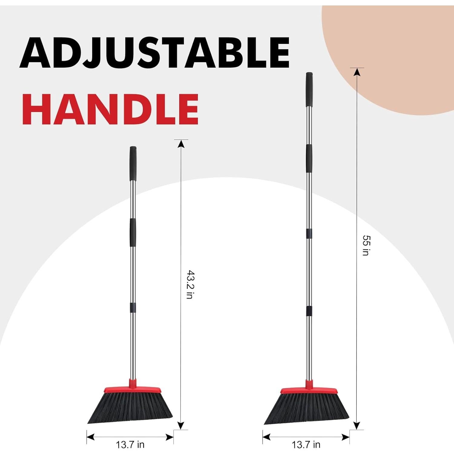 Escoba de Uso Pesado NACENA con Mango de Acero Inoxidable 140 cm