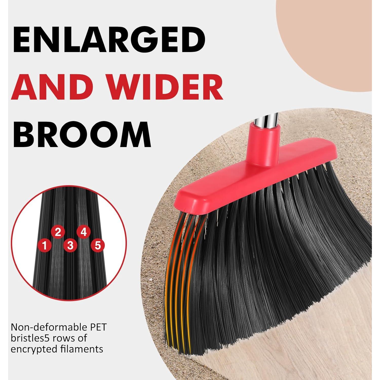 Escoba de Uso Pesado NACENA con Mango de Acero Inoxidable 140 cm