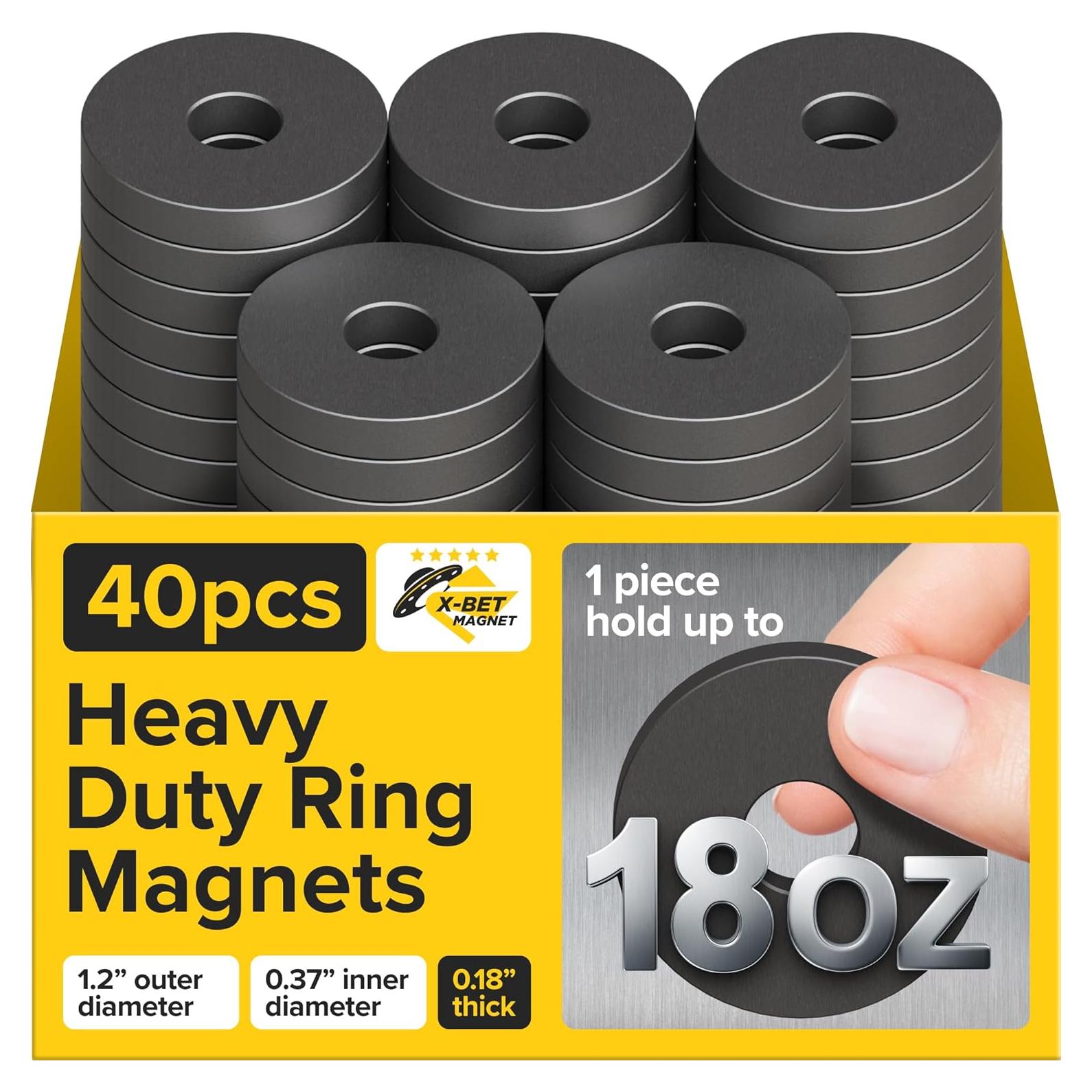 Imanes de Anillo X-bet MAGNET 1.2" Ultra Fuertes 40 pcs