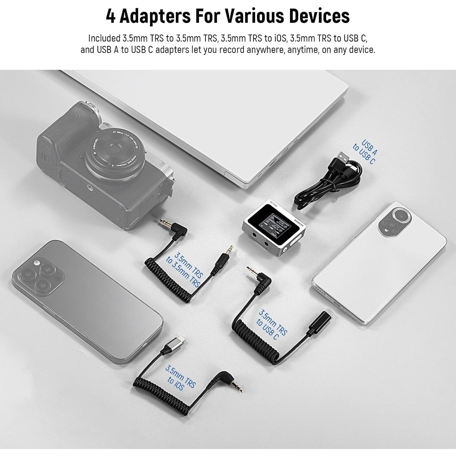 Micrófono Lavalier Inalámbrico Neewer CM31 8GB 24H Grabación