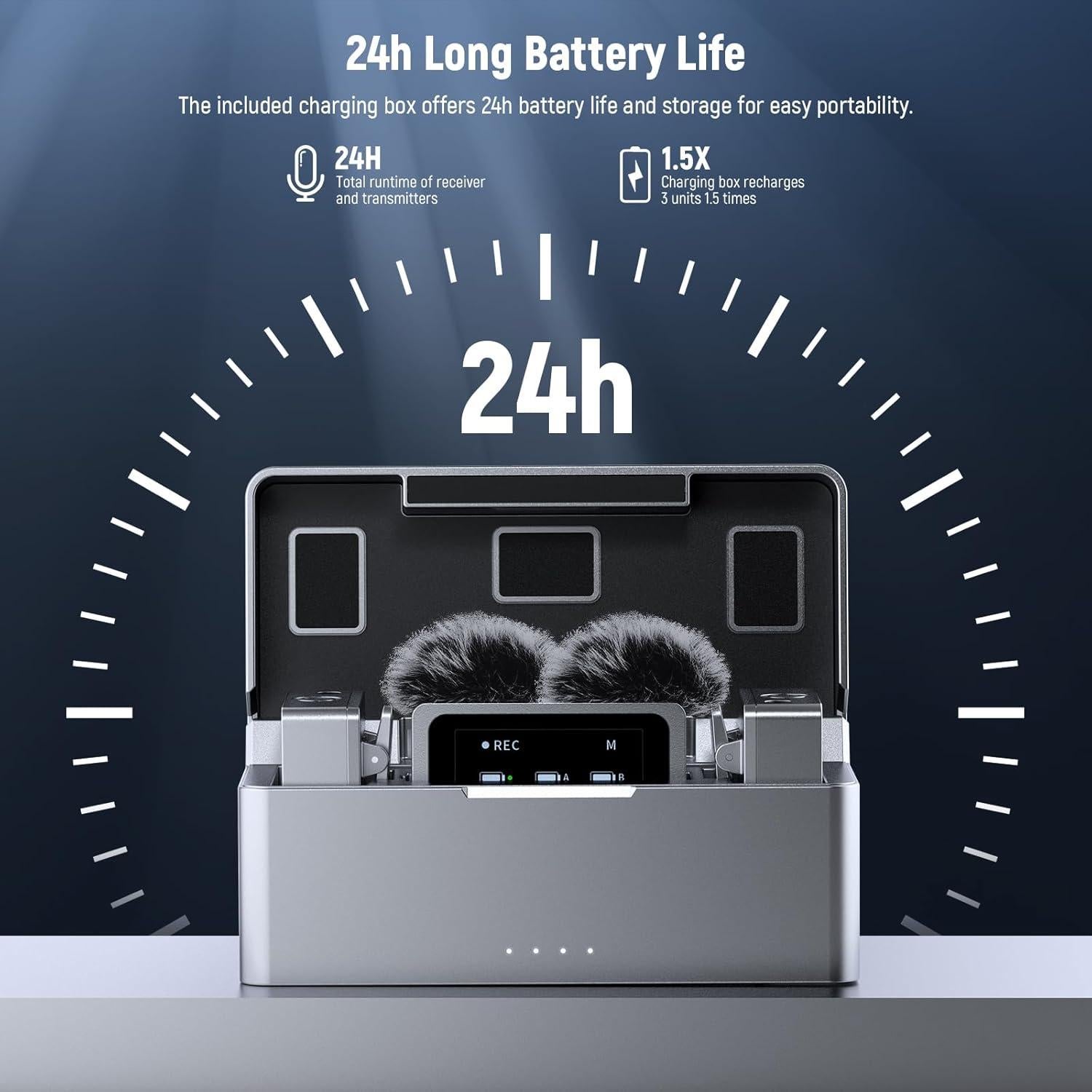 Micrófono Lavalier Inalámbrico Neewer CM31 8GB 24H Grabación