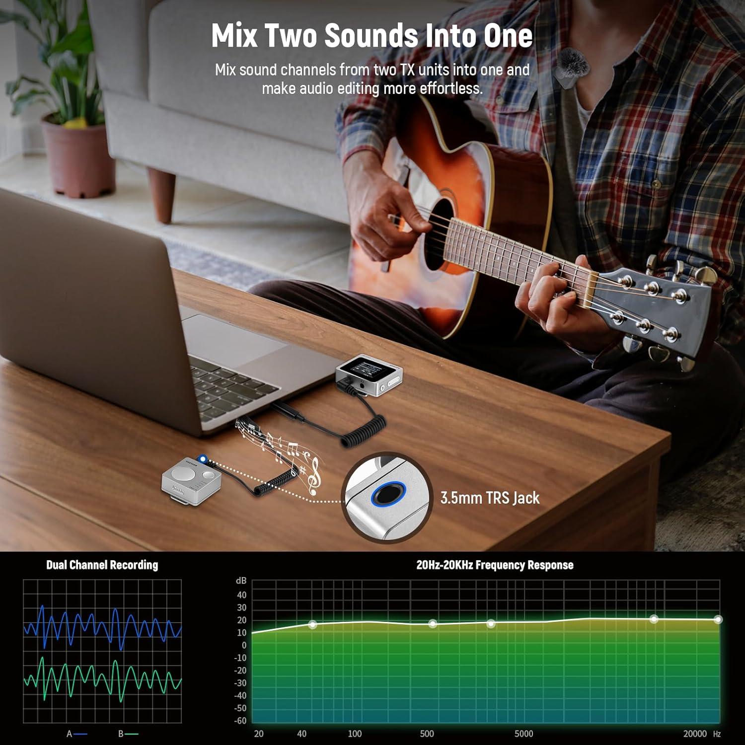 Micrófono Lavalier Inalámbrico Neewer CM31 8GB 24H Grabación