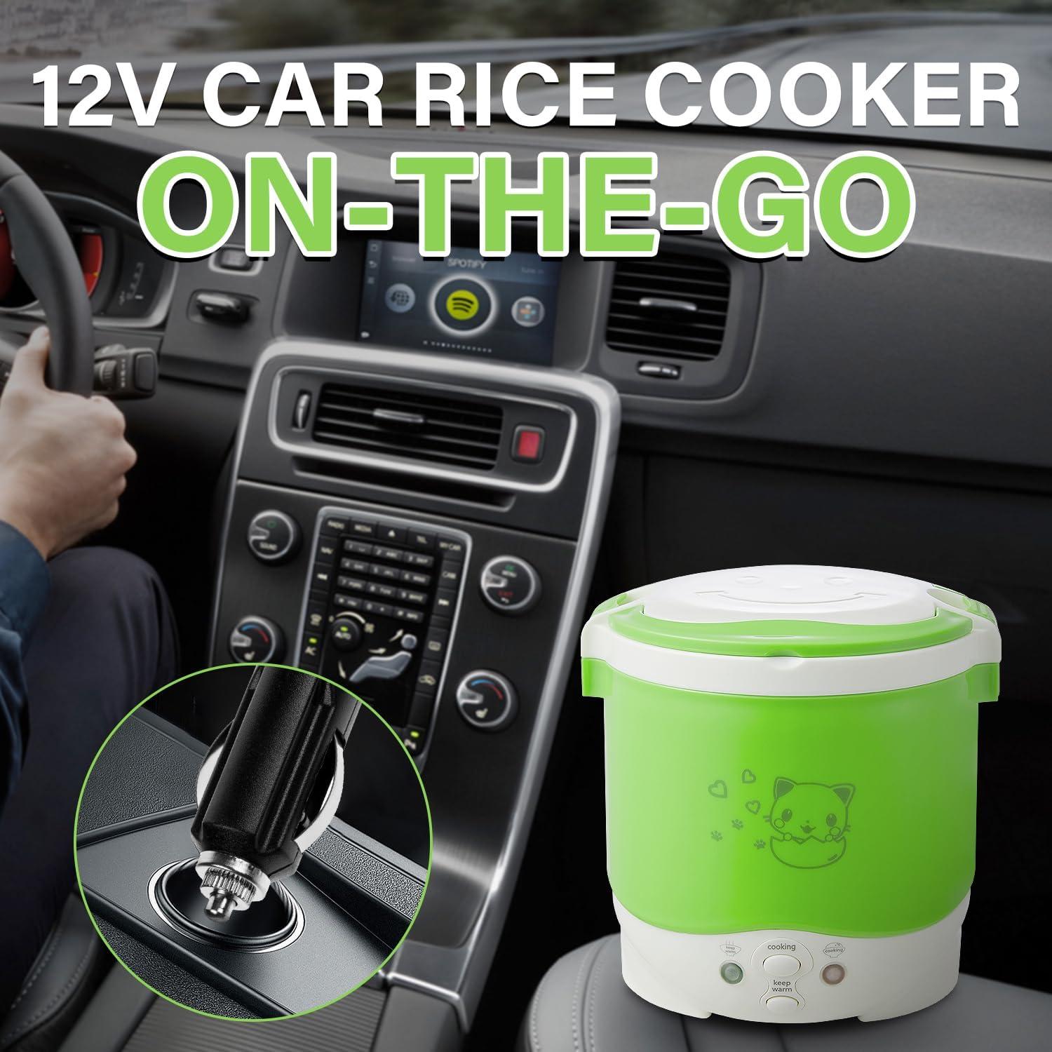 Cocedor de Arroz Mini OSBA 1L 12V para Coche Verde