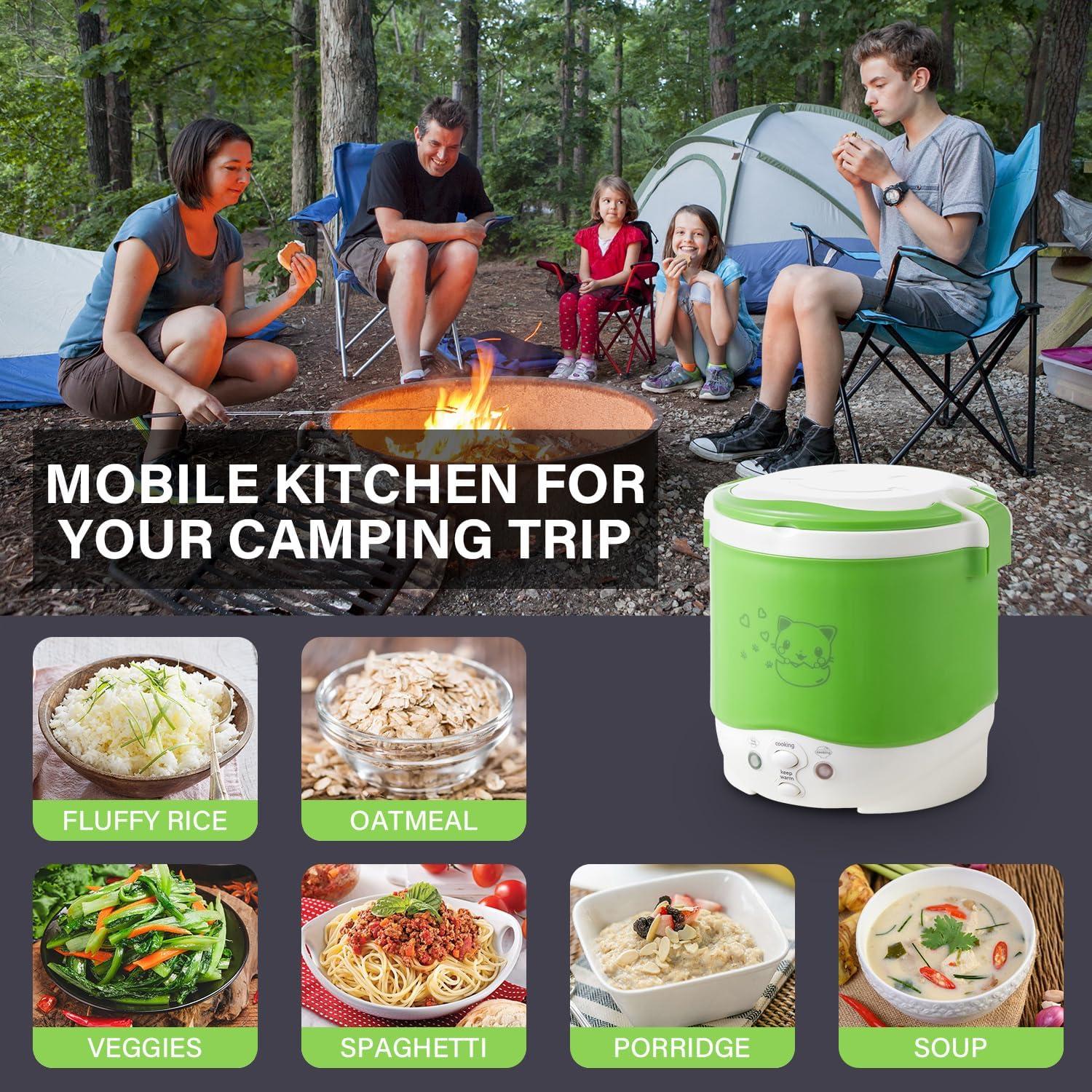 Cocedor de Arroz Mini OSBA 1L 12V para Coche Verde