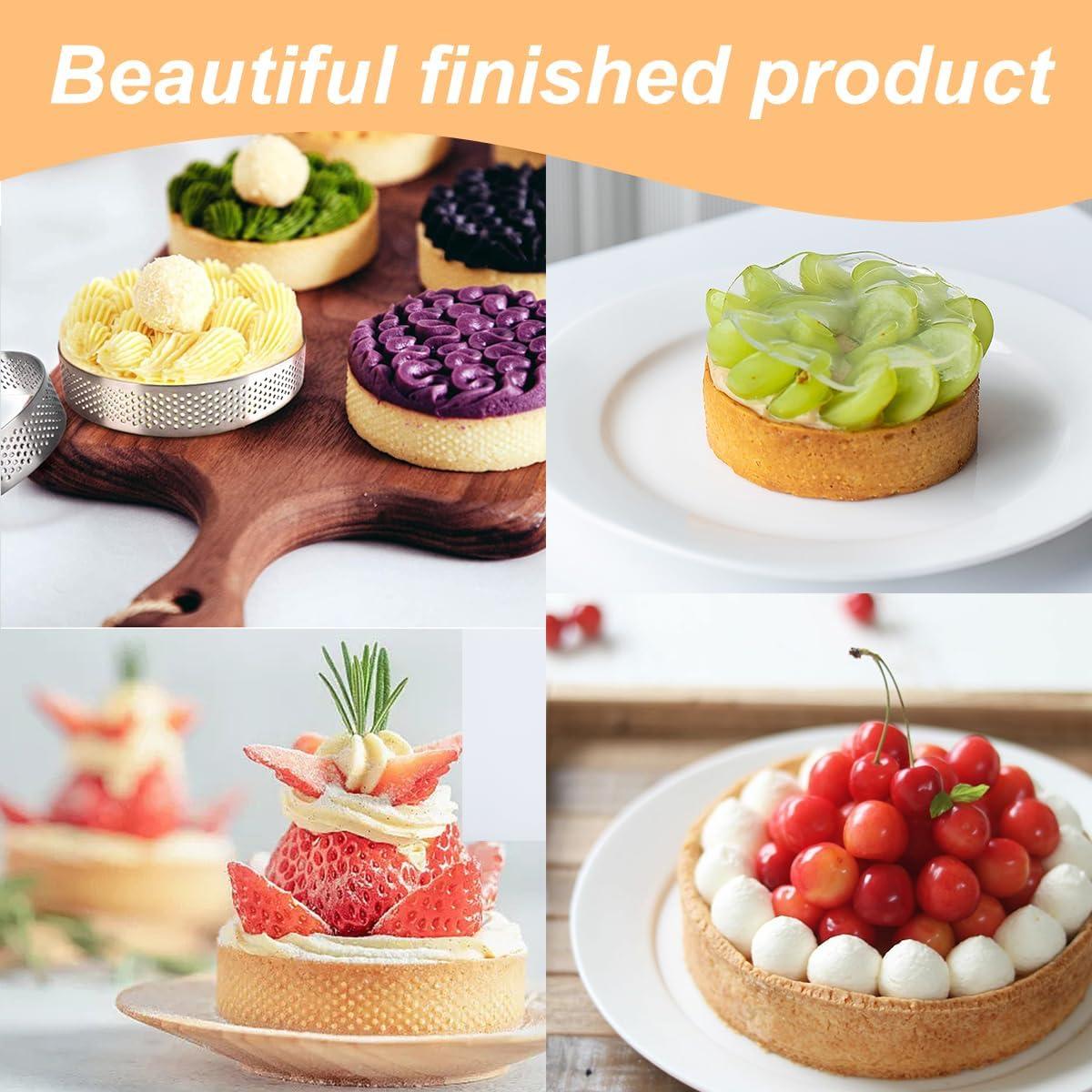 Juego de 20 Anillos para Tartas Perforados Pefect 3.15 y 1.96 Pulgadas