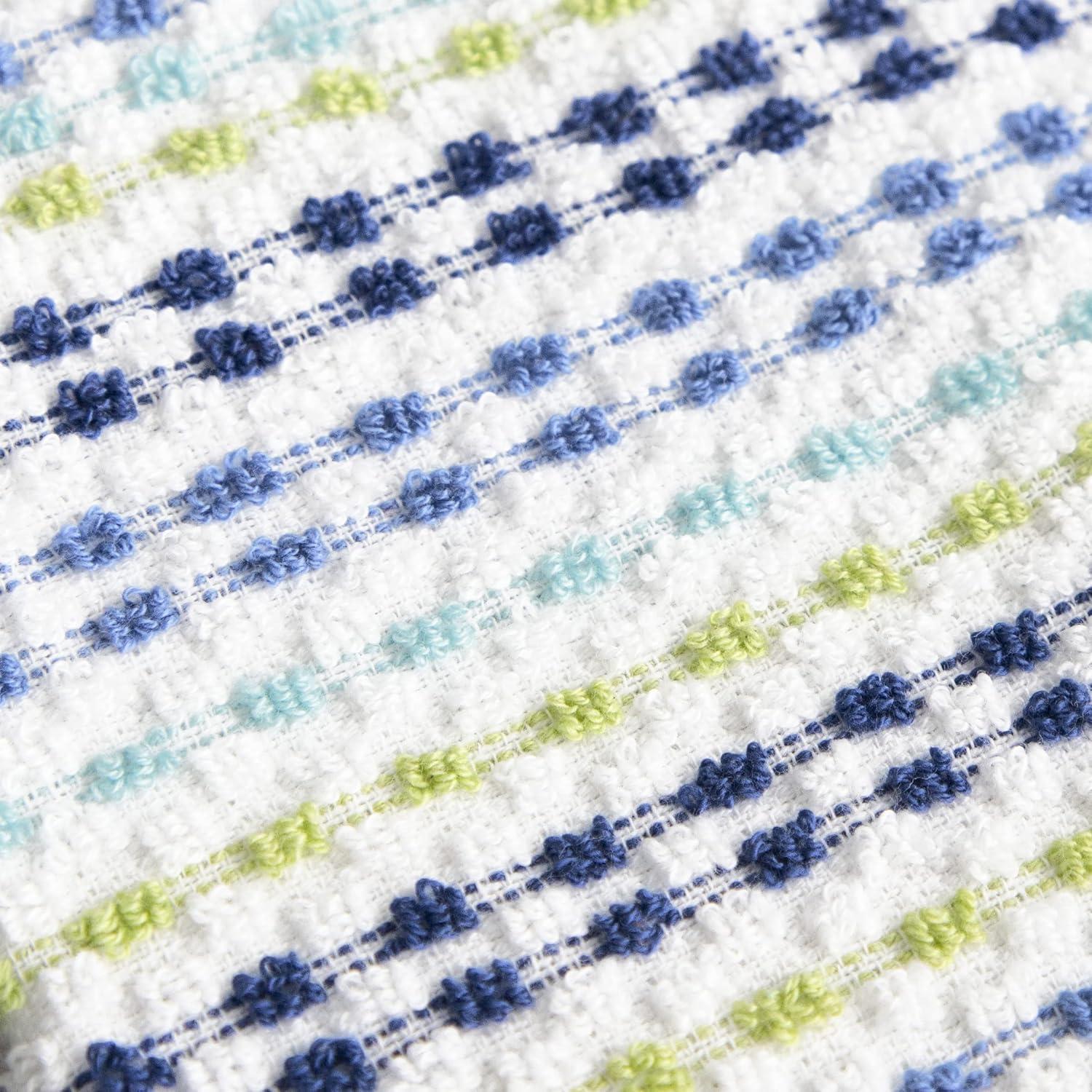 Juego de 6 Paños de Mopa de Bar RITZ Algodón 30x30 cm Verde Azul