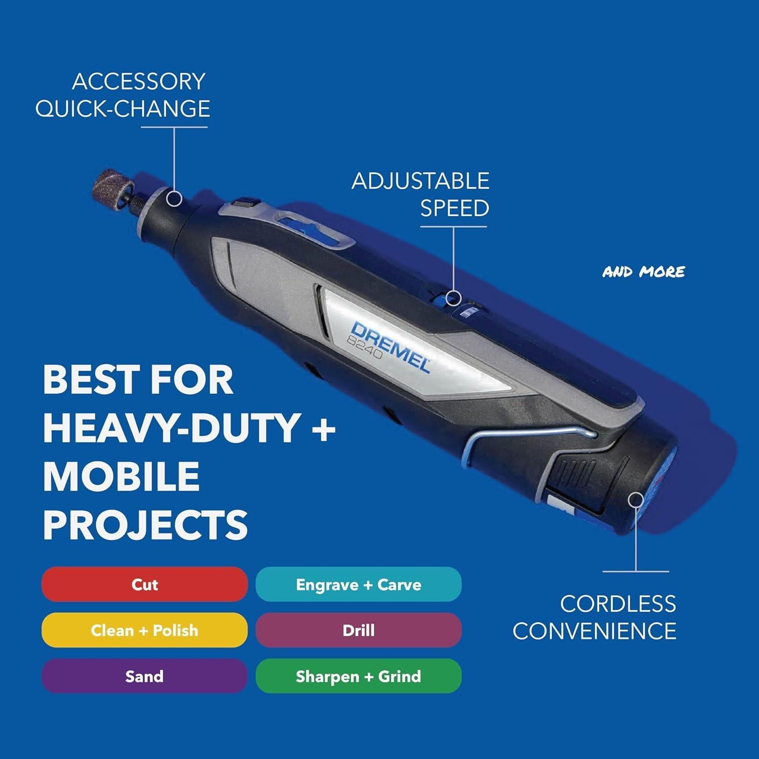 Dremel 8240 Kit Herramienta Rotativa 12V Inalámbrica