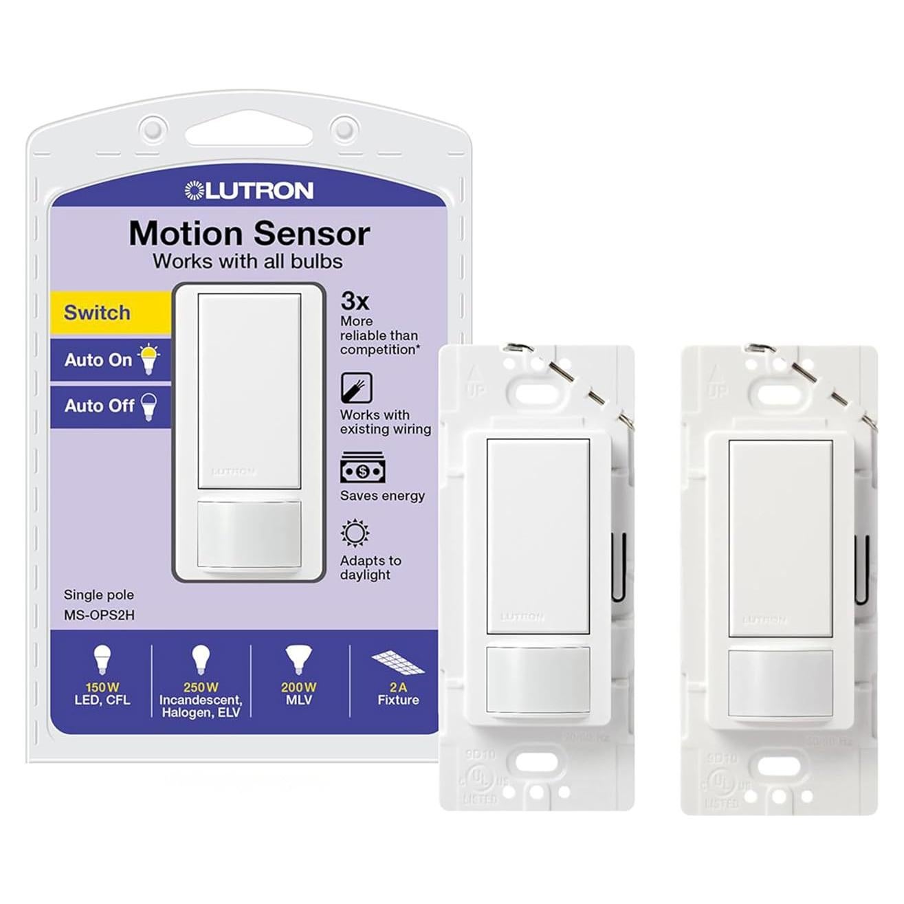 Interruptor de luz Lutron Maestro con sensor de movimiento