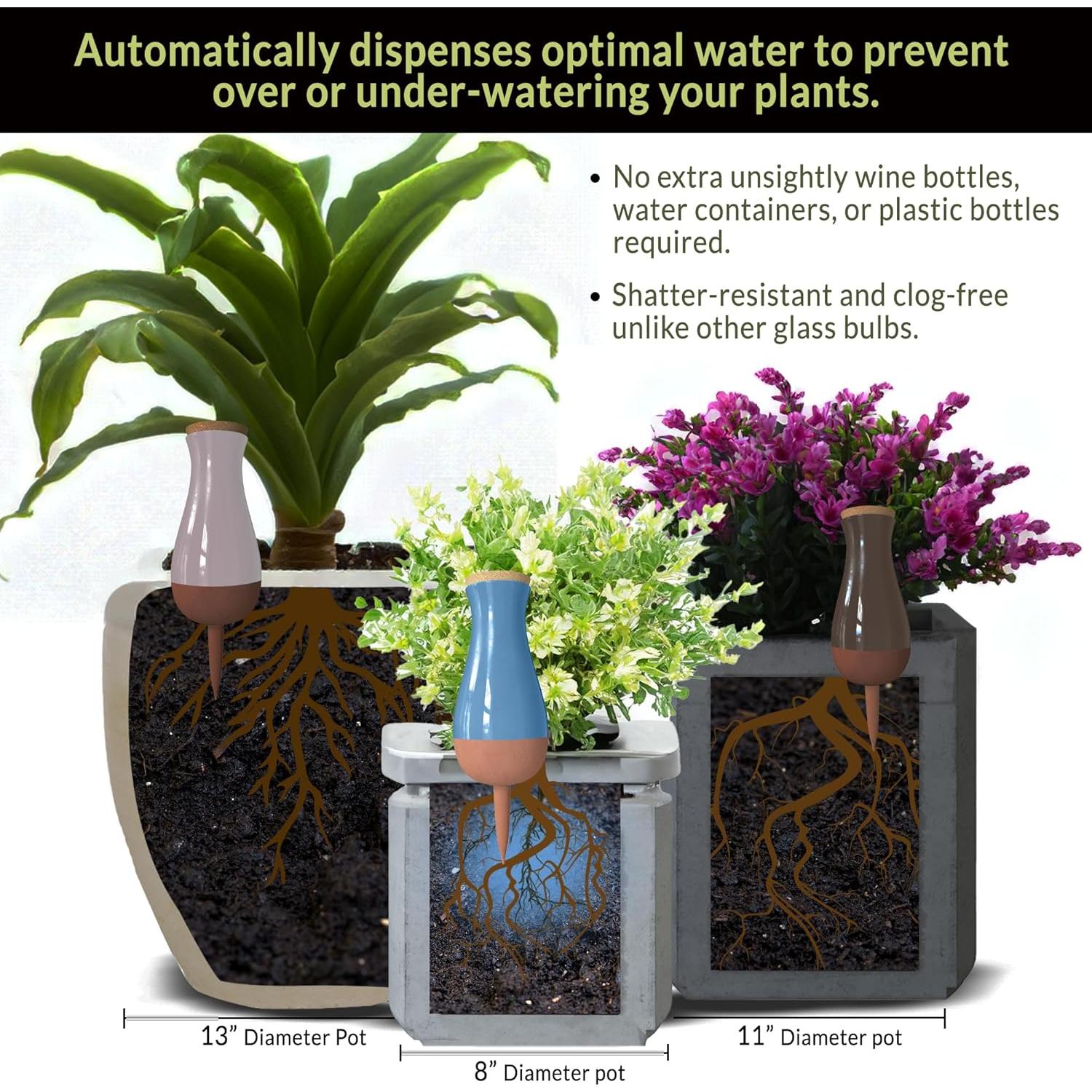 Set de 4 Ollas de Riego Automático SmartiLiving 354ml