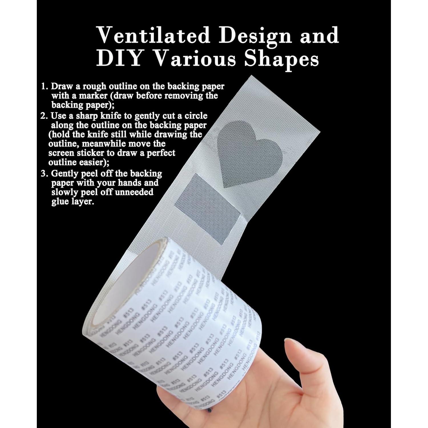 Cinta de Reparación de Pantalla de Ventana TAMDESG 10.16cm x 5m Negra