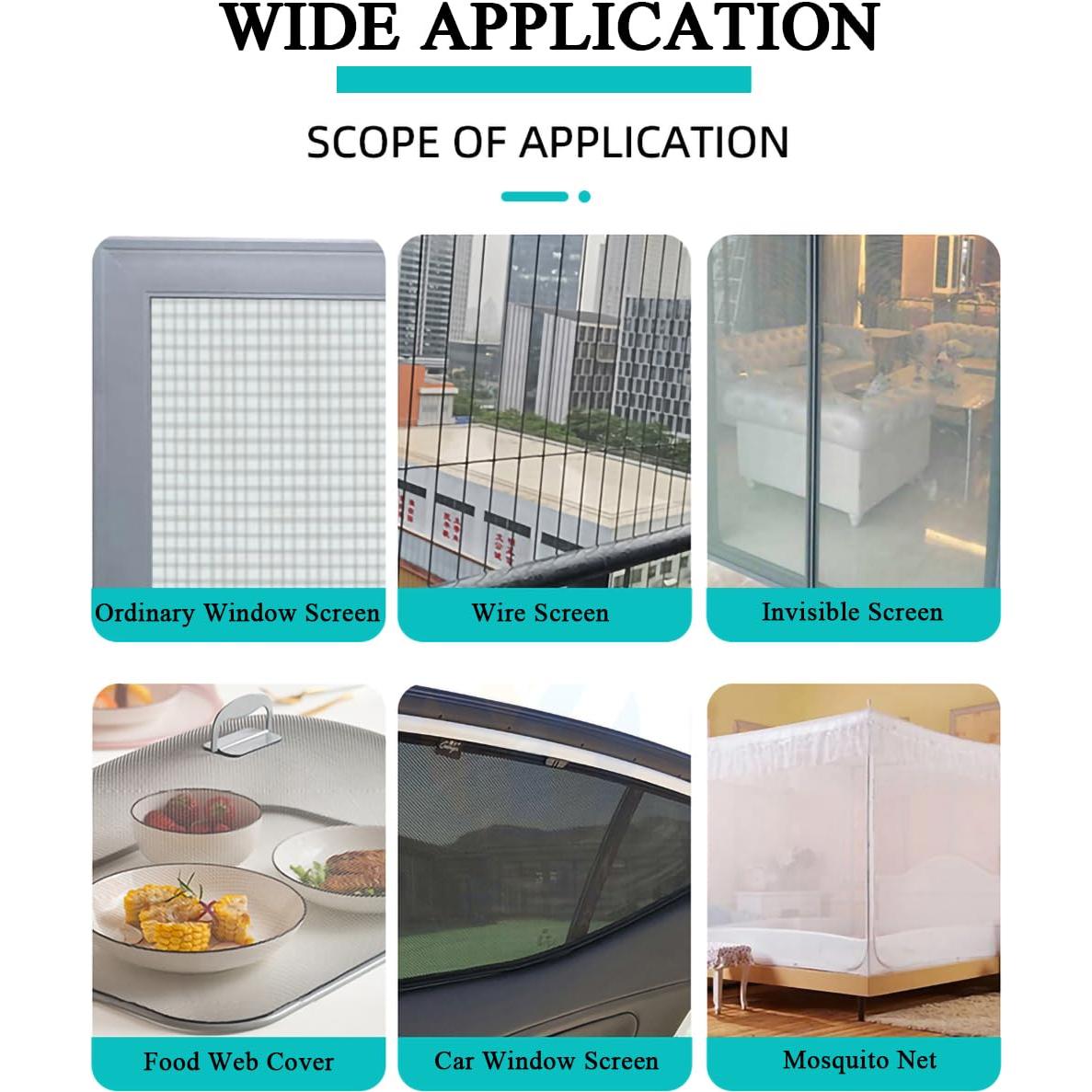 Cinta de Reparación de Pantalla de Ventana TAMDESG 10.16cm x 5m Negra