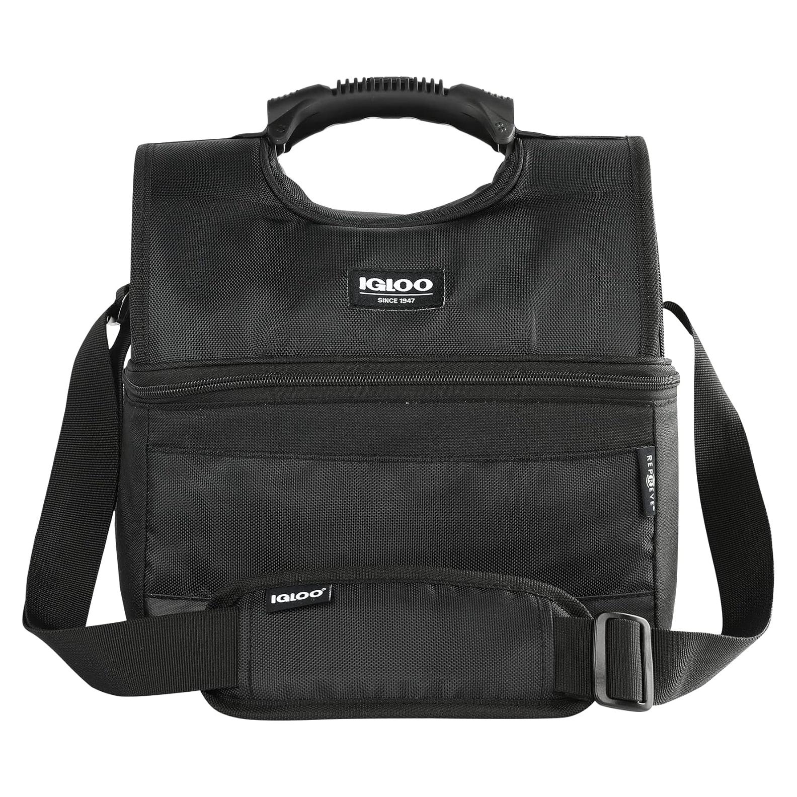 Bolsa de Almuerzo Aislada Igloo Lado Blando 16 Latas Negra