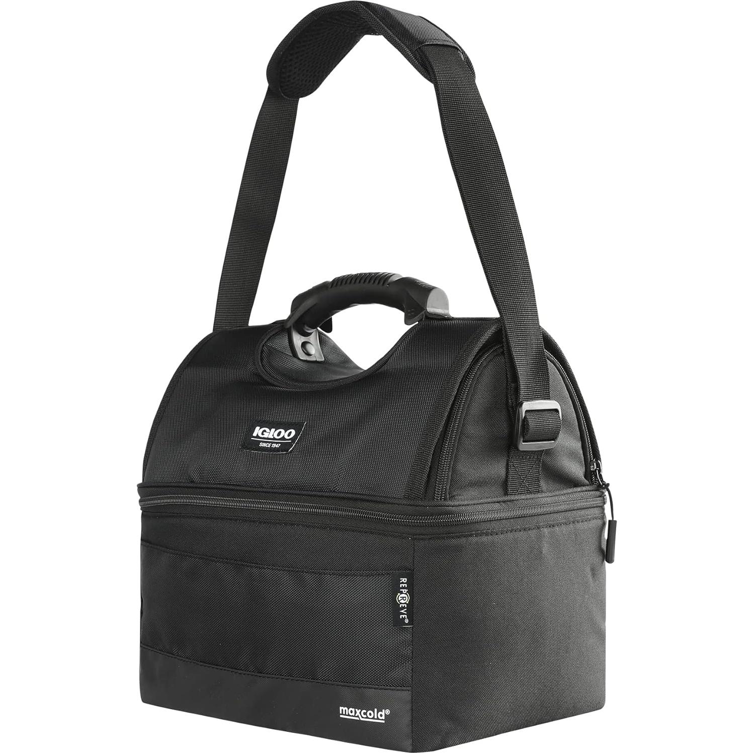 Bolsa de Almuerzo Aislada Igloo Lado Blando 16 Latas Negra